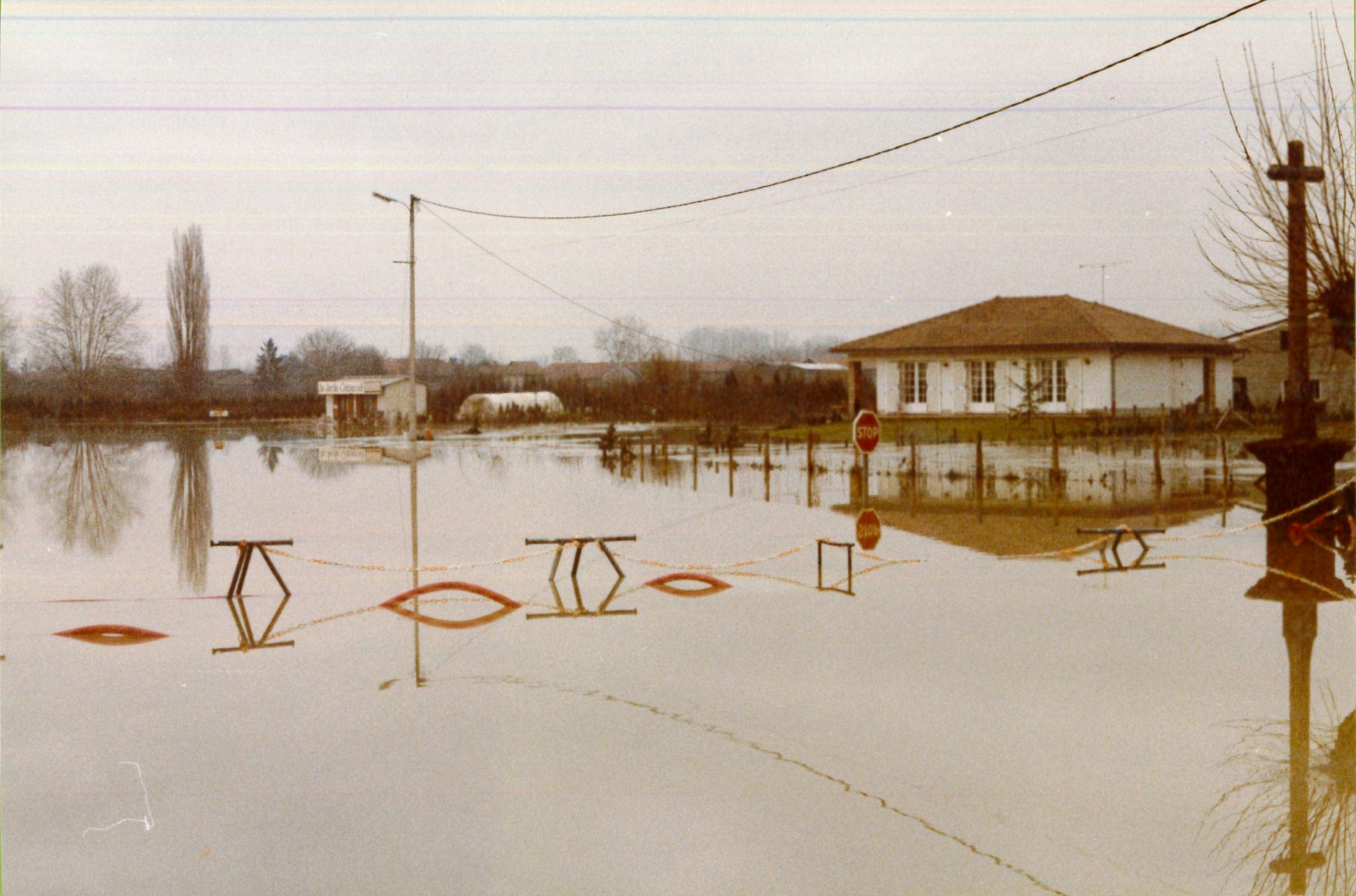 Crue de la Saône en 1981 à Grièges