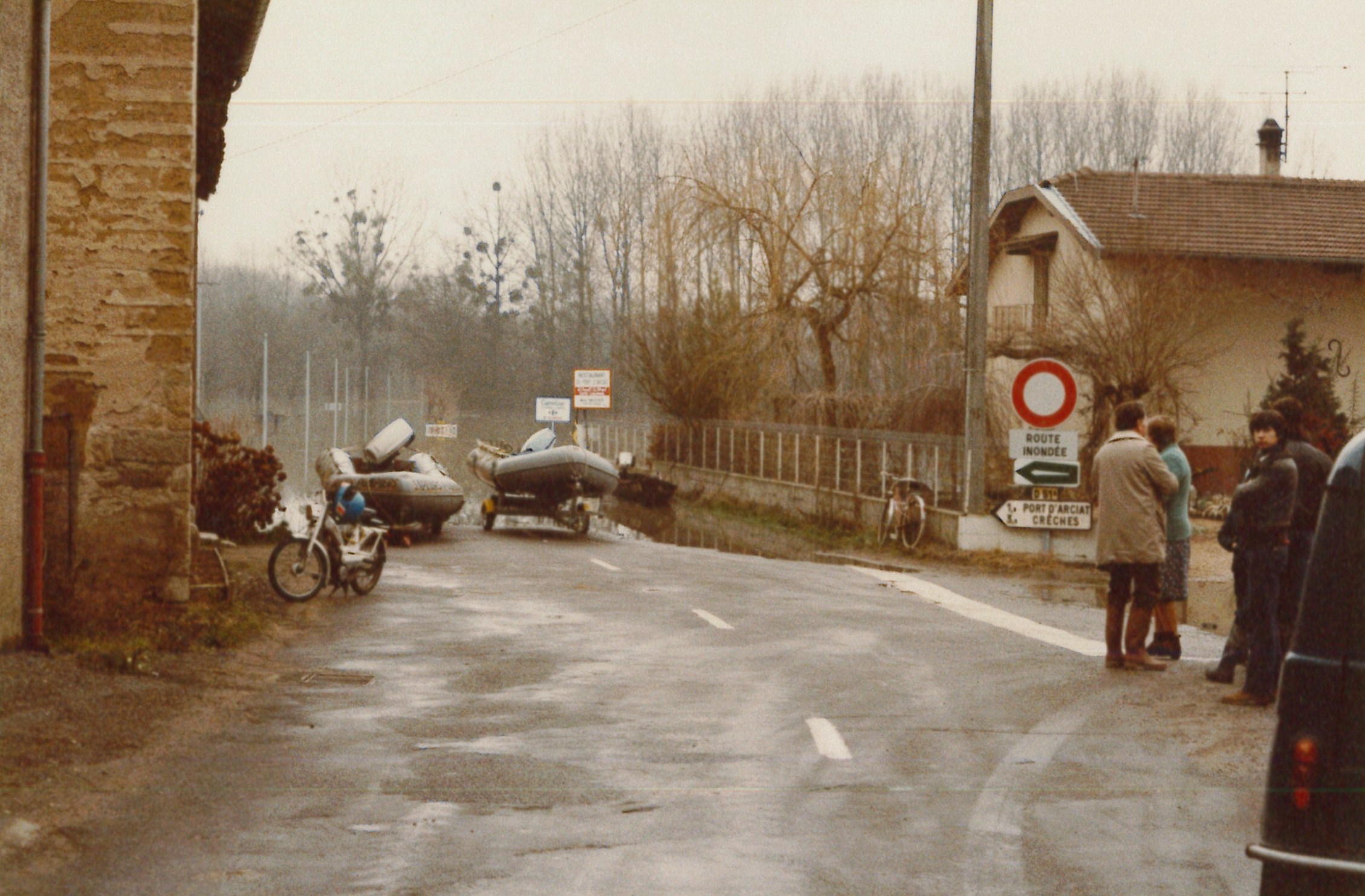 Crue de la Saône en 1981 à Cormoranche-sur-Saône