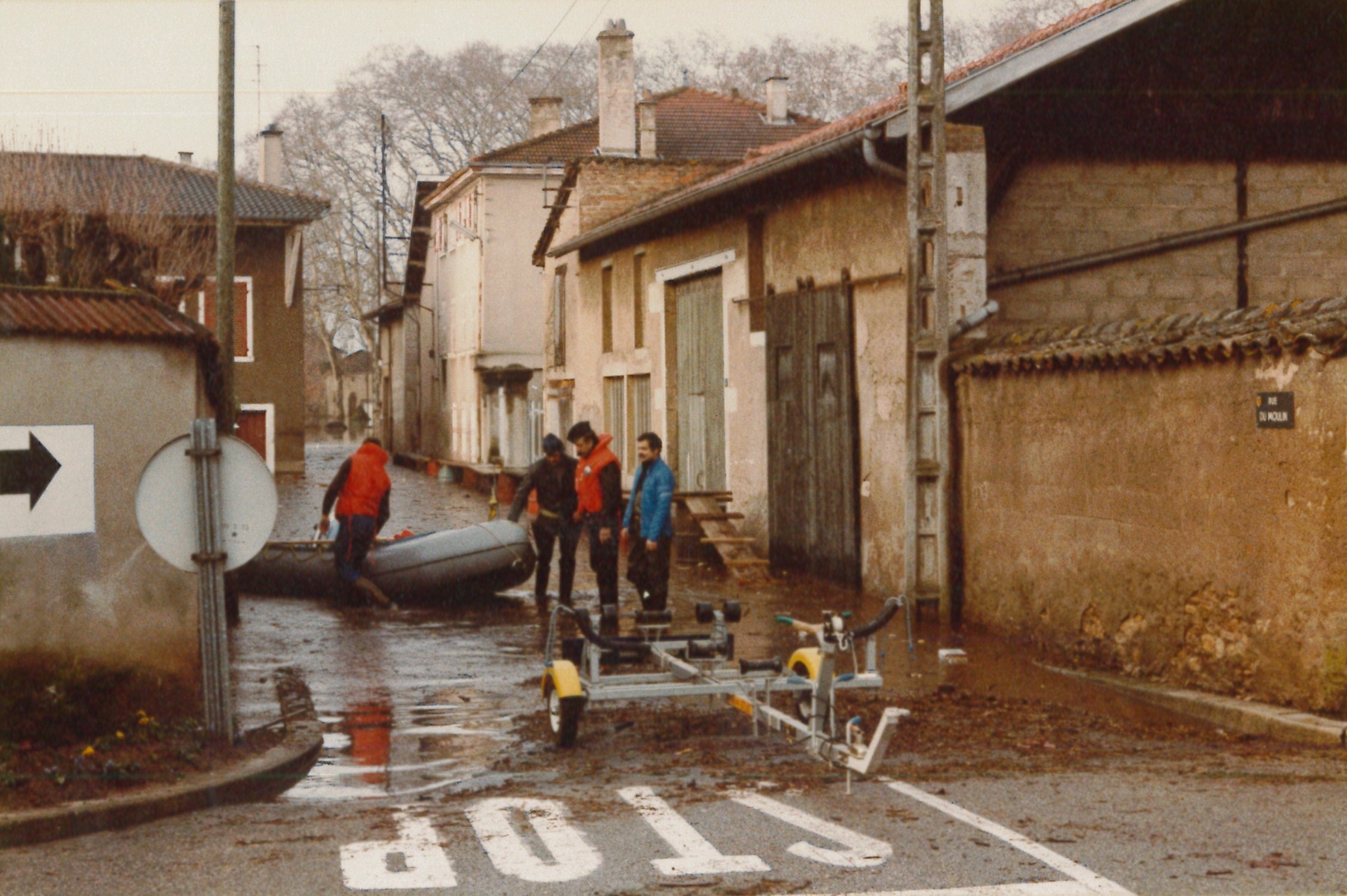 Crue de la Saône en 1981 à Thoissey