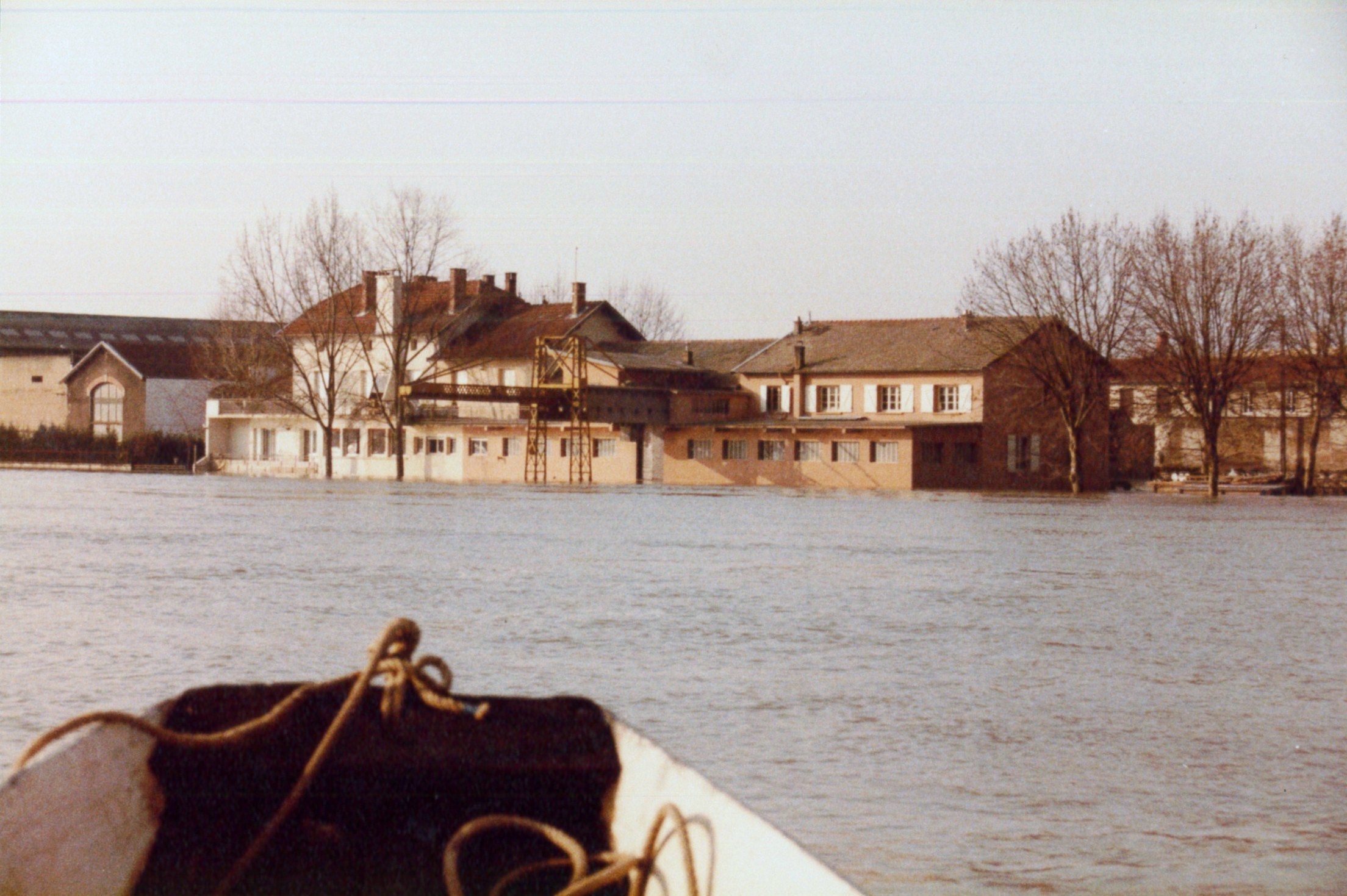 Crue de la Saône en 1982 à Mâcon