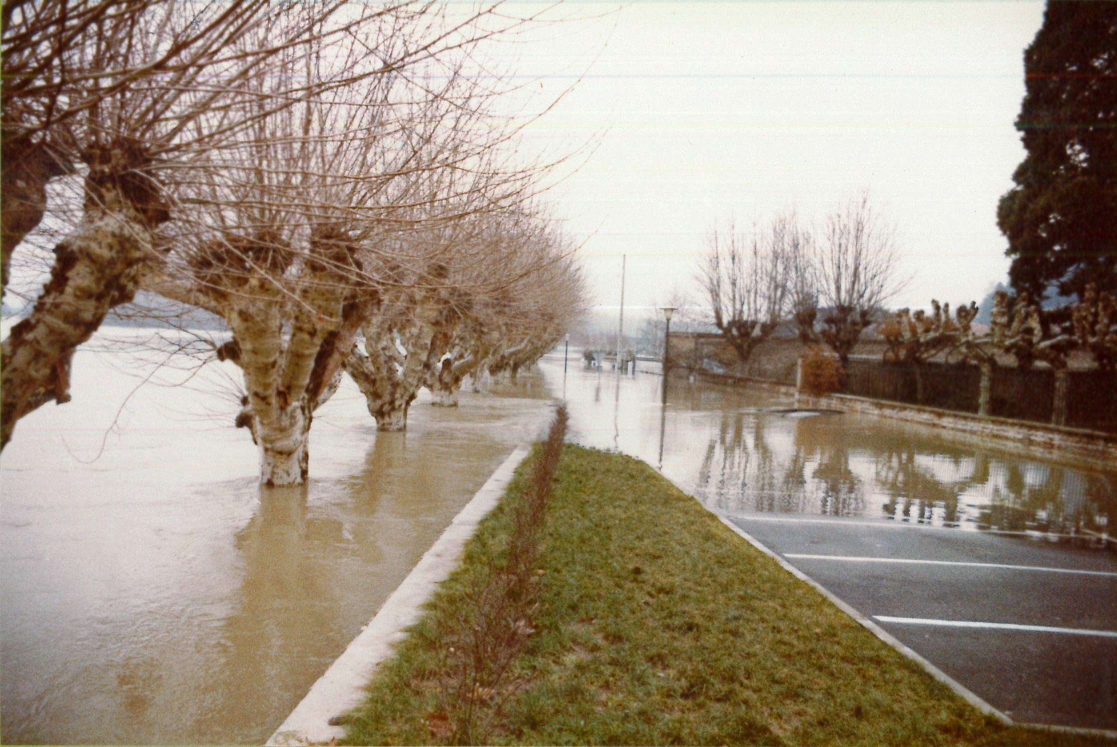 Crue de la Saône en 1981 à Montmerle-sur-Saône