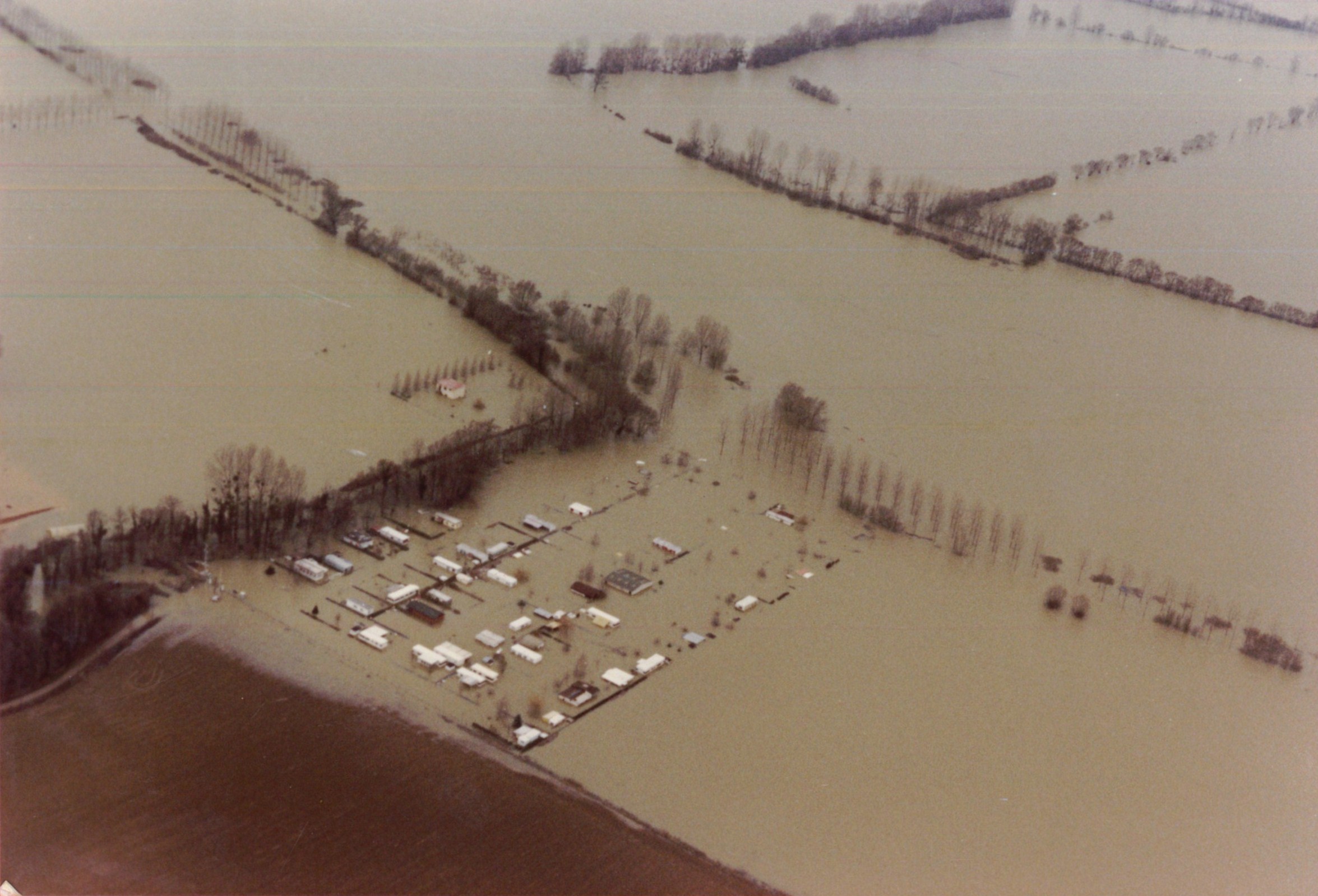 Crue de la Saône en 1981 à Fareins