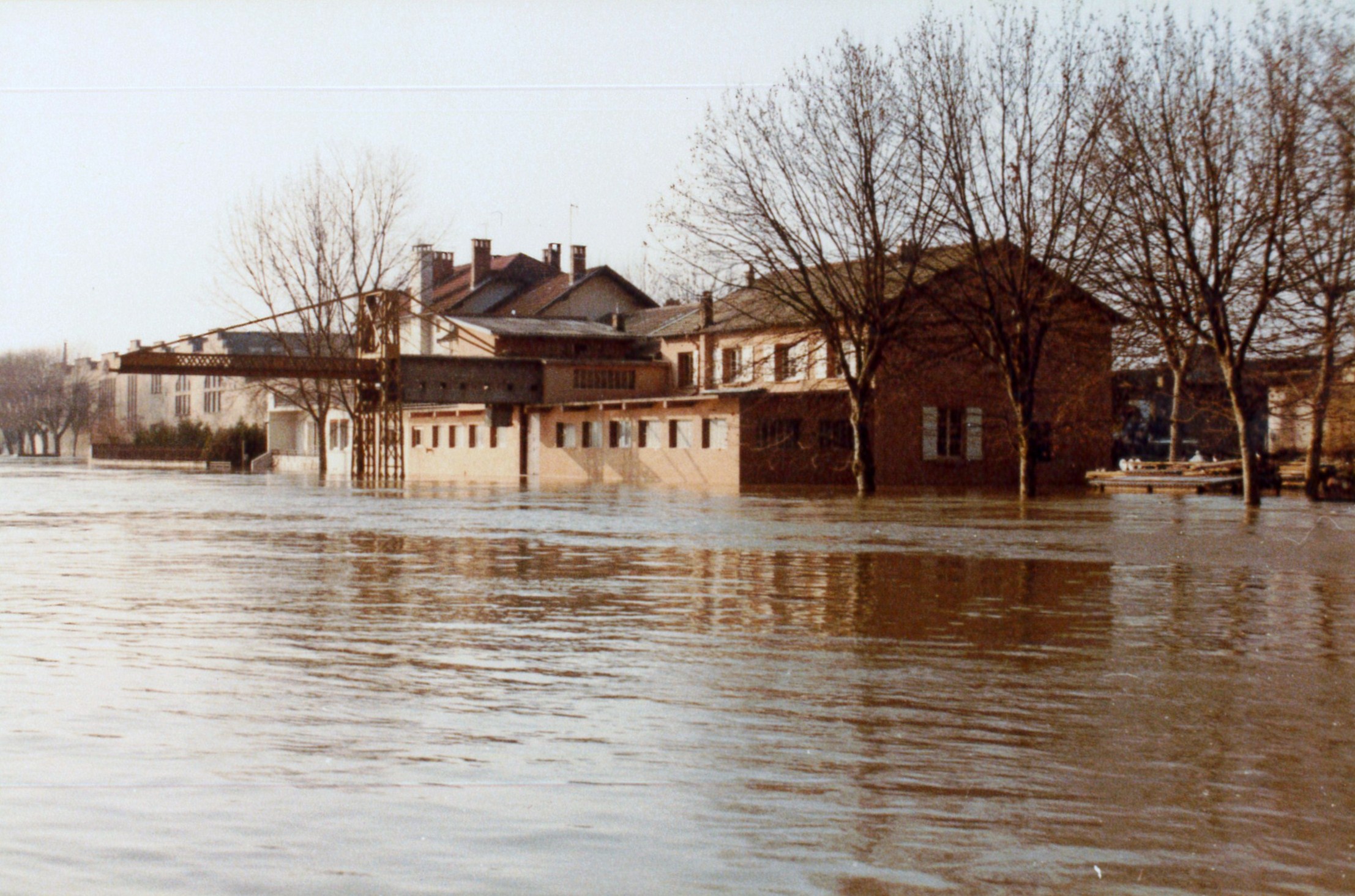 Crue de la Saône en 1982 à Mâcon