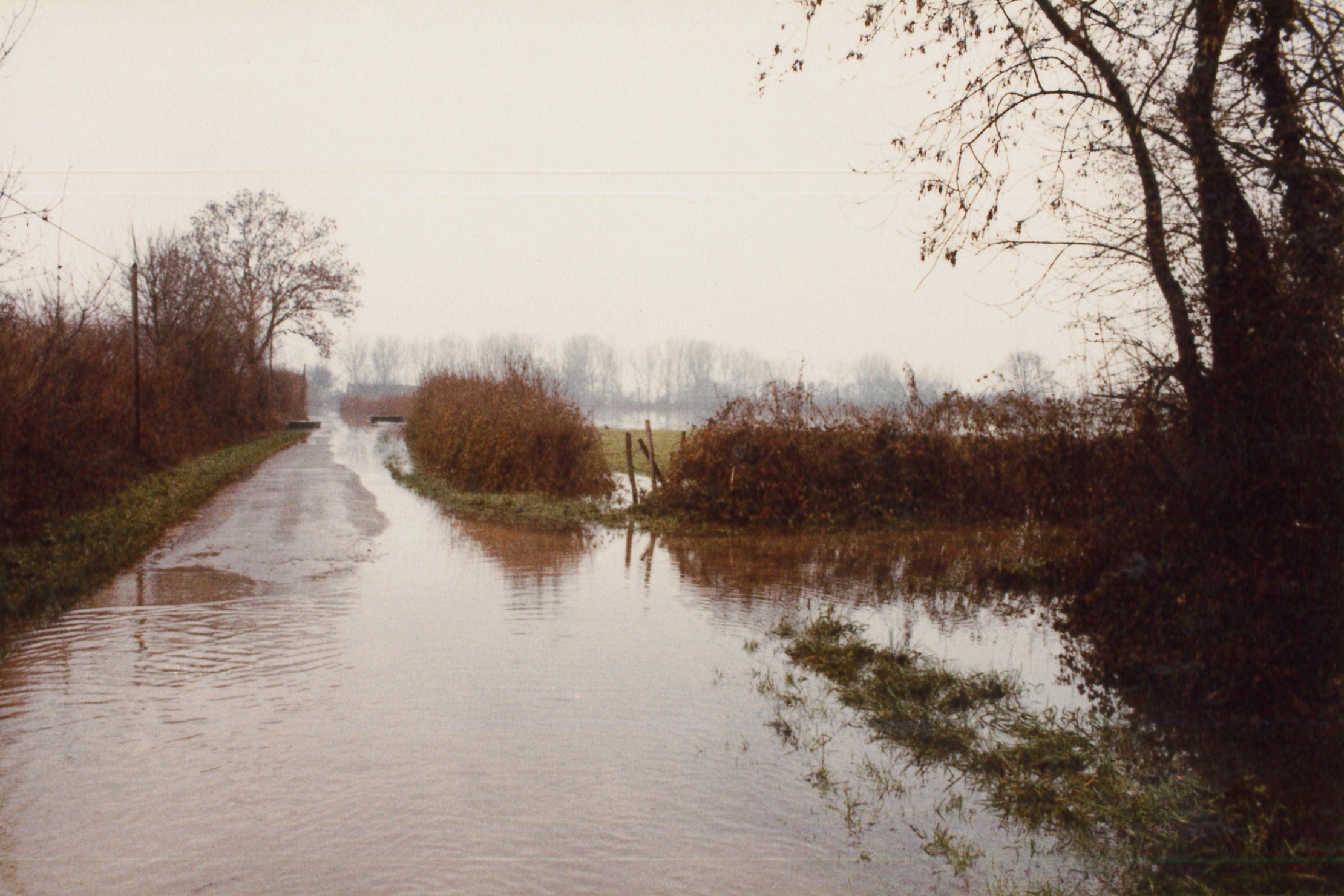 Crue de la Saône en 1981 à Uchizy