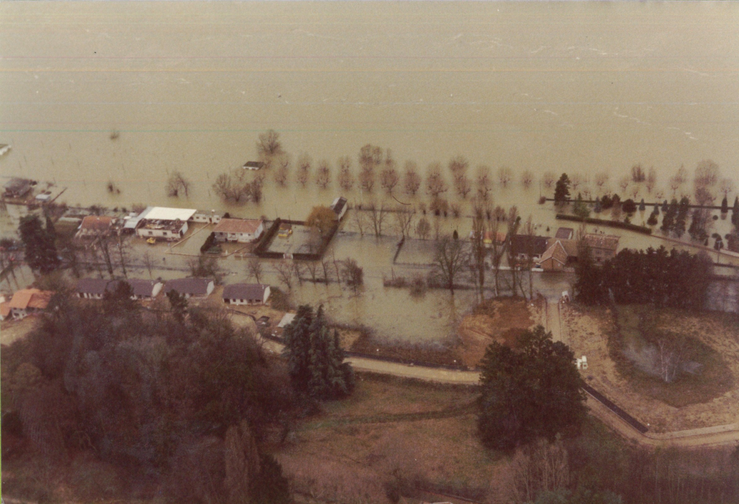 Crue de la Saône en 1981 à Beauregard