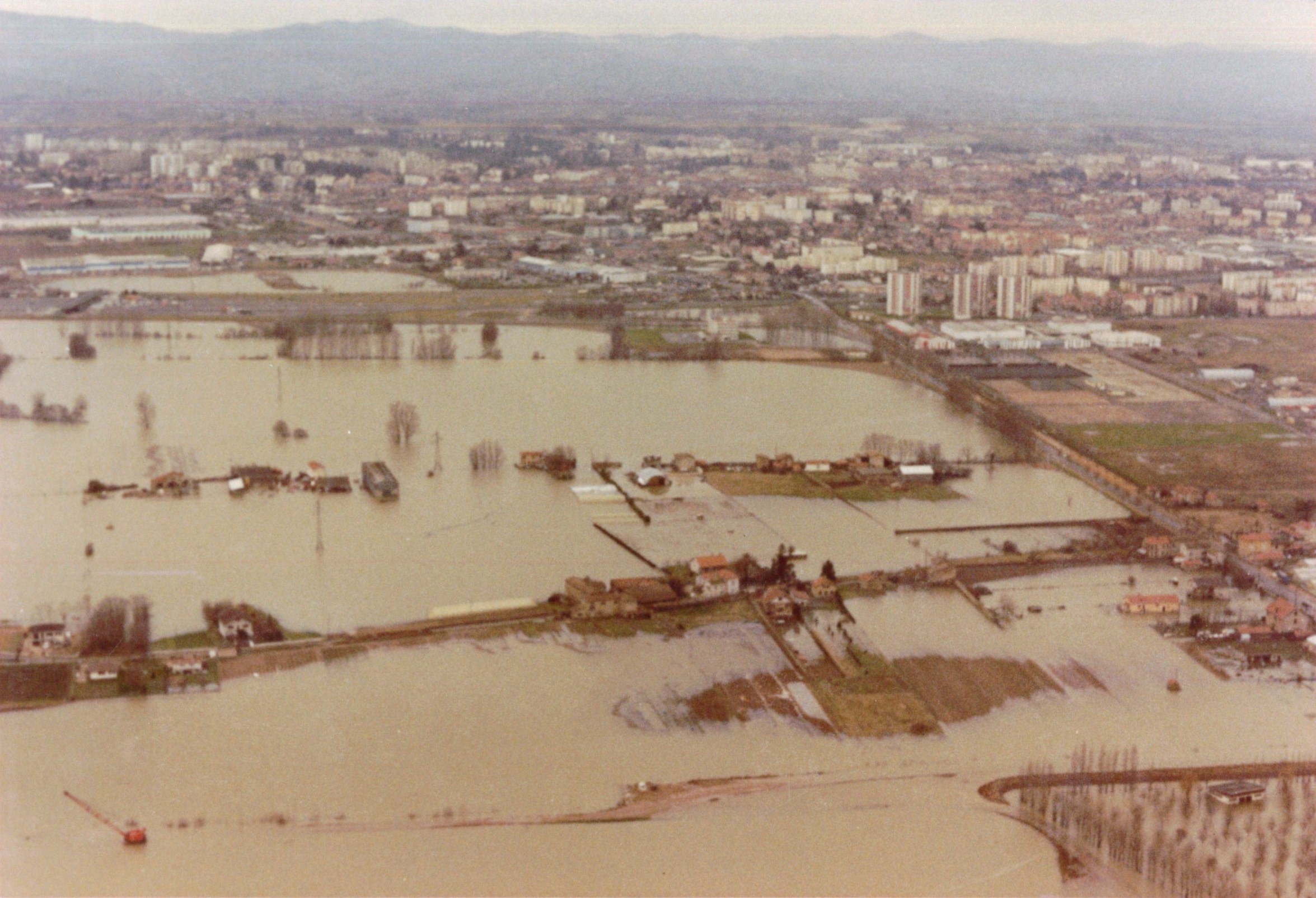 Crue de la Saône en 1981 à Villefranche-sur-Saône