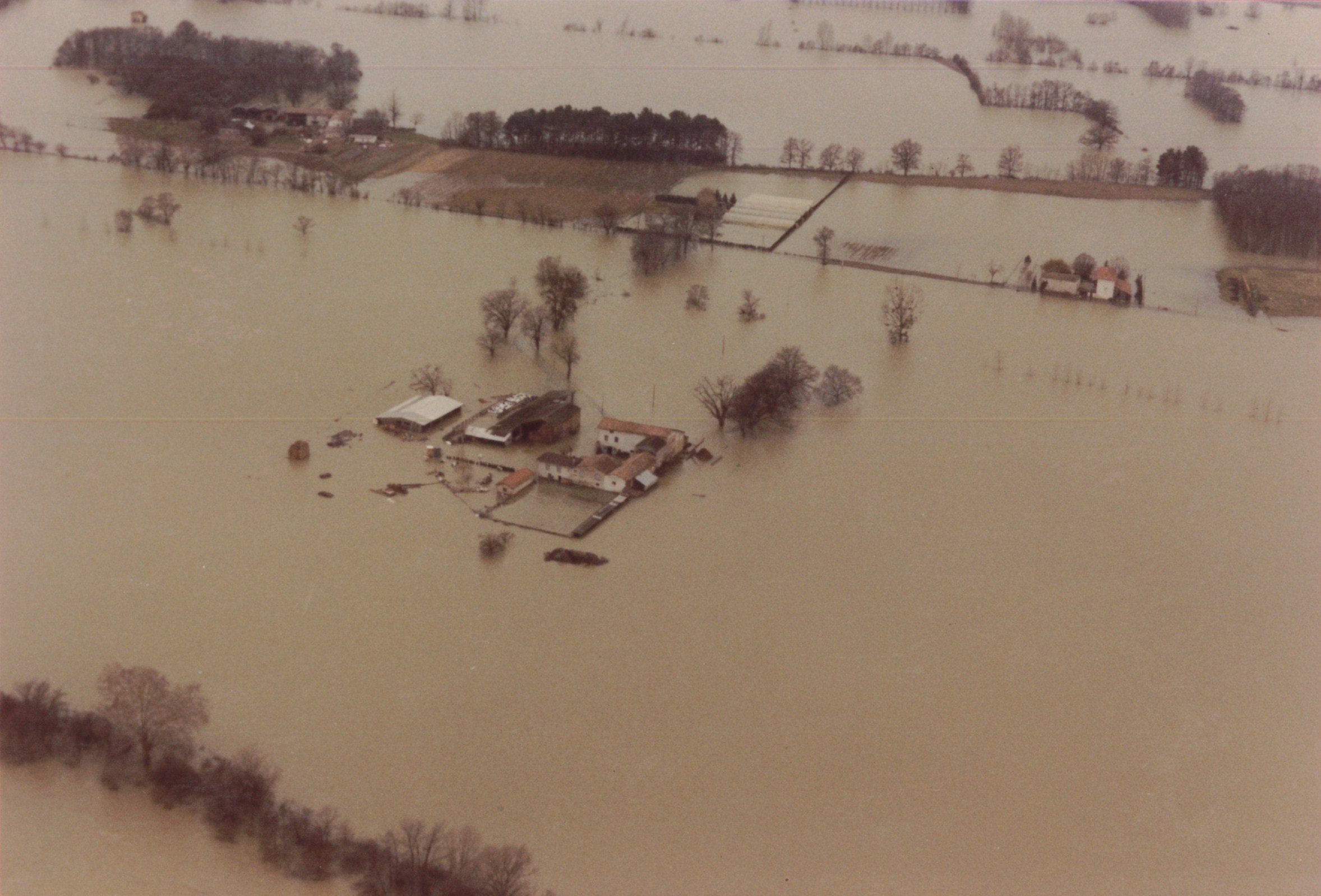 Crue de la Saône en 1981 à Anse