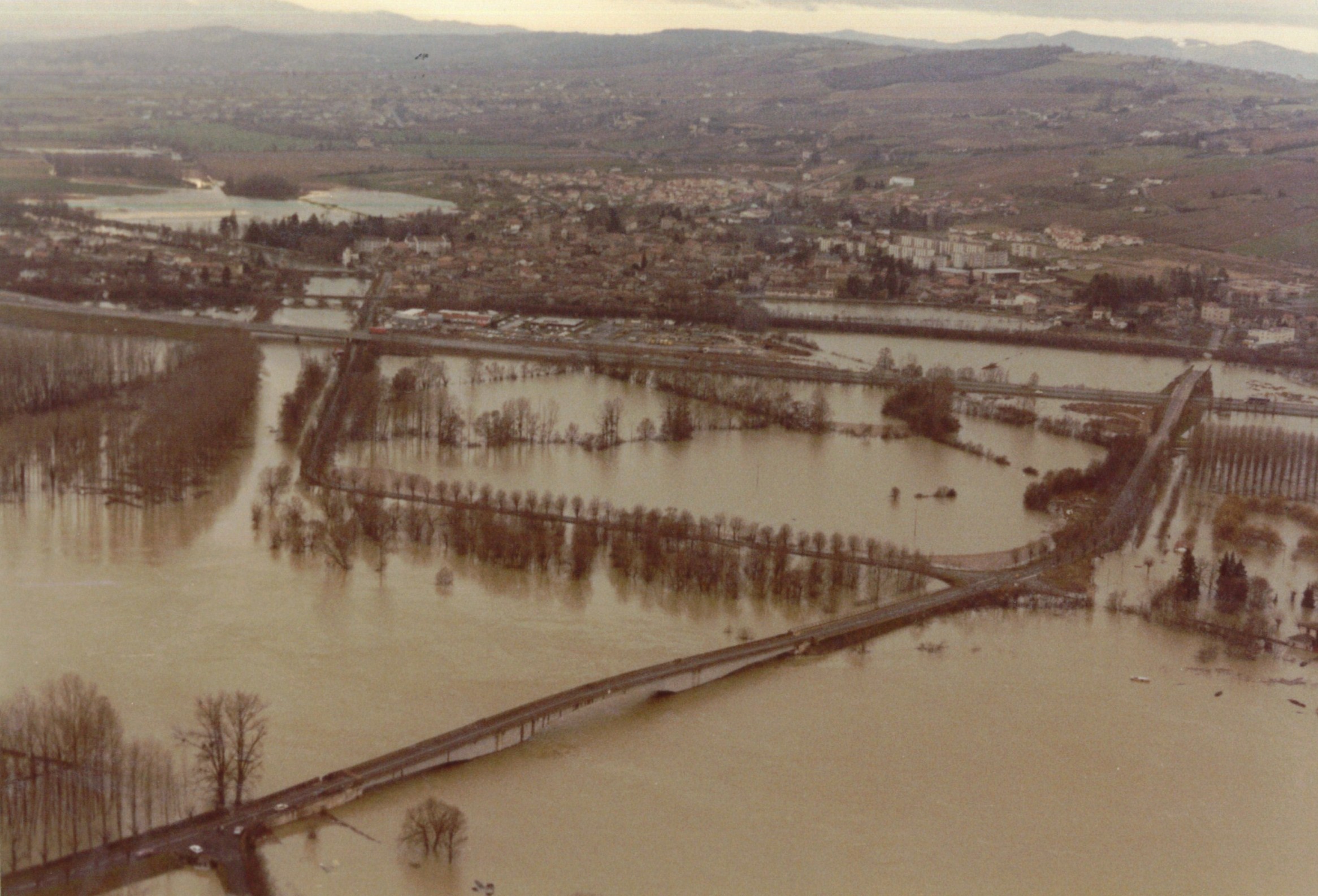 Crue de la Saône en 1981 à St Bernard