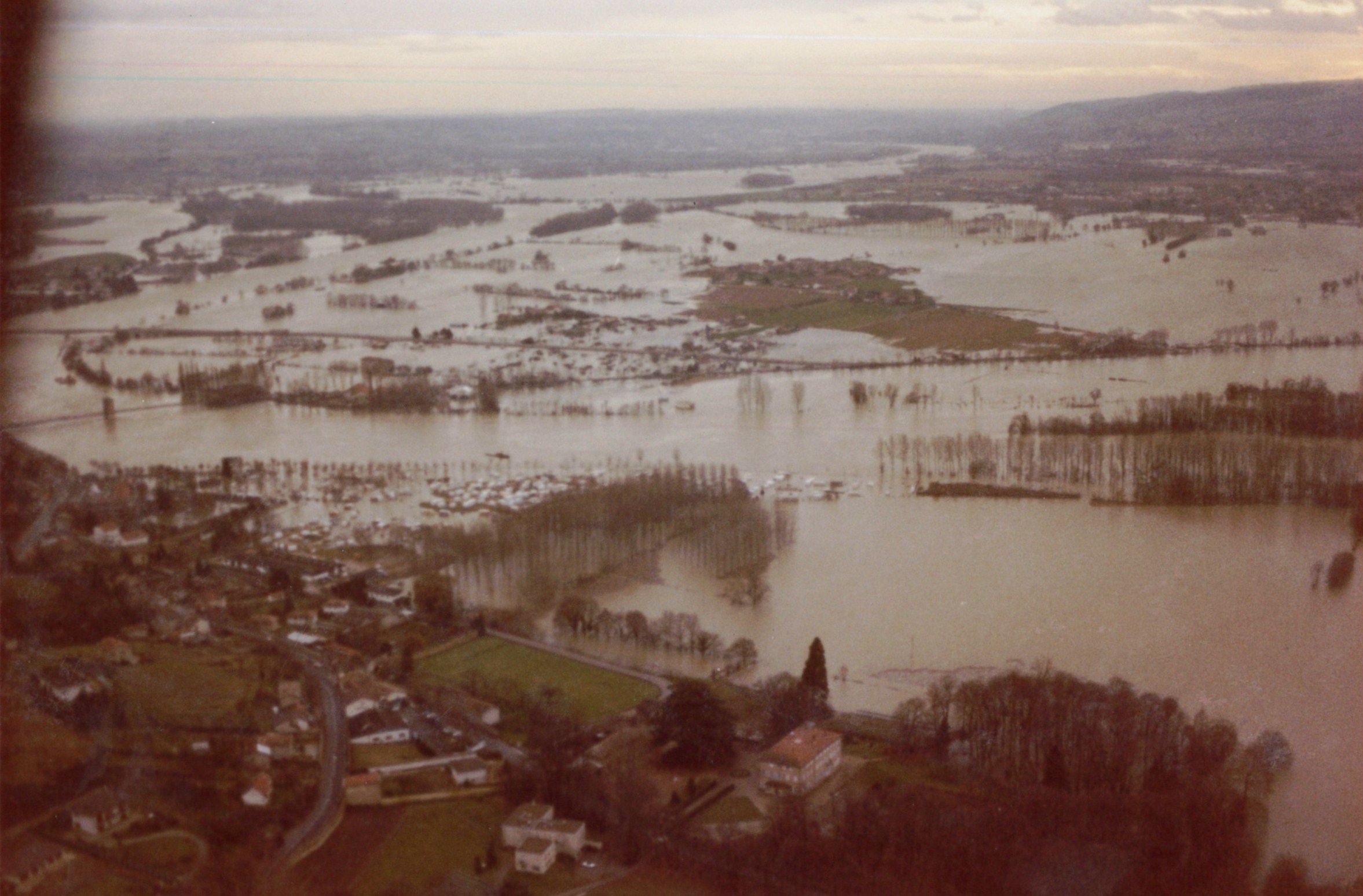 Crue de la Saône en 1981 à Trévoux