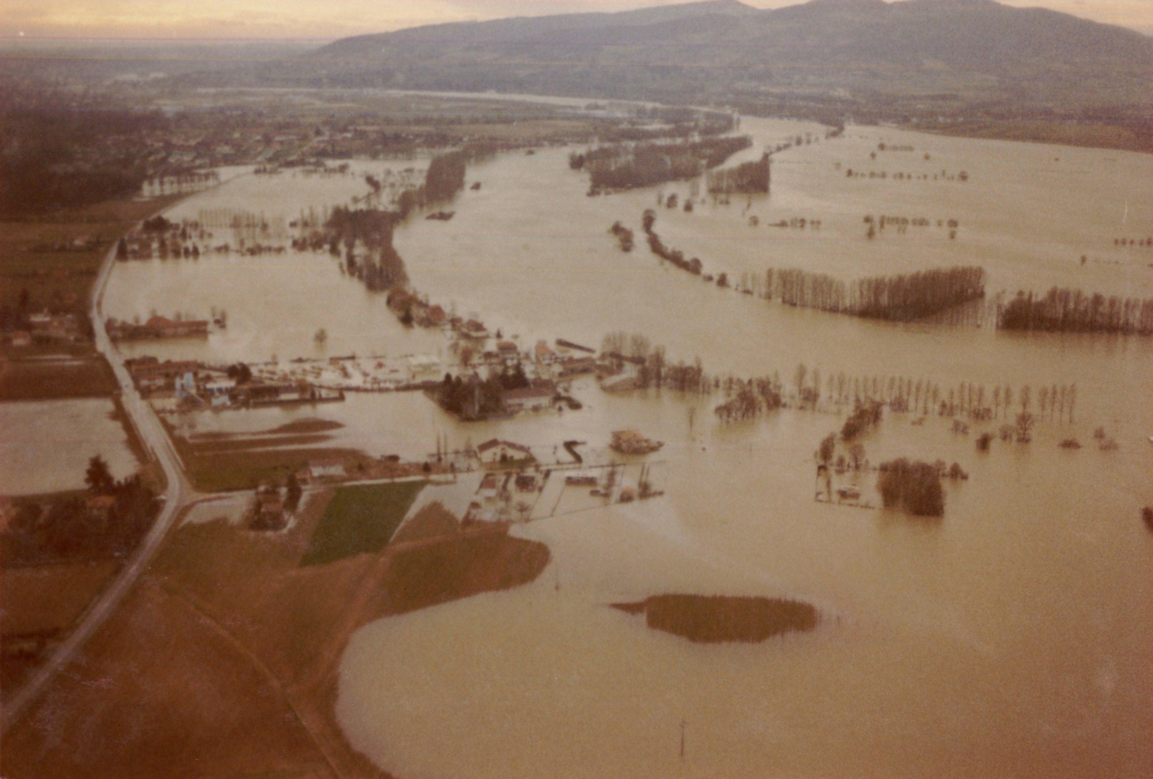 Crue de la Saône en 1981 à Reyrieux