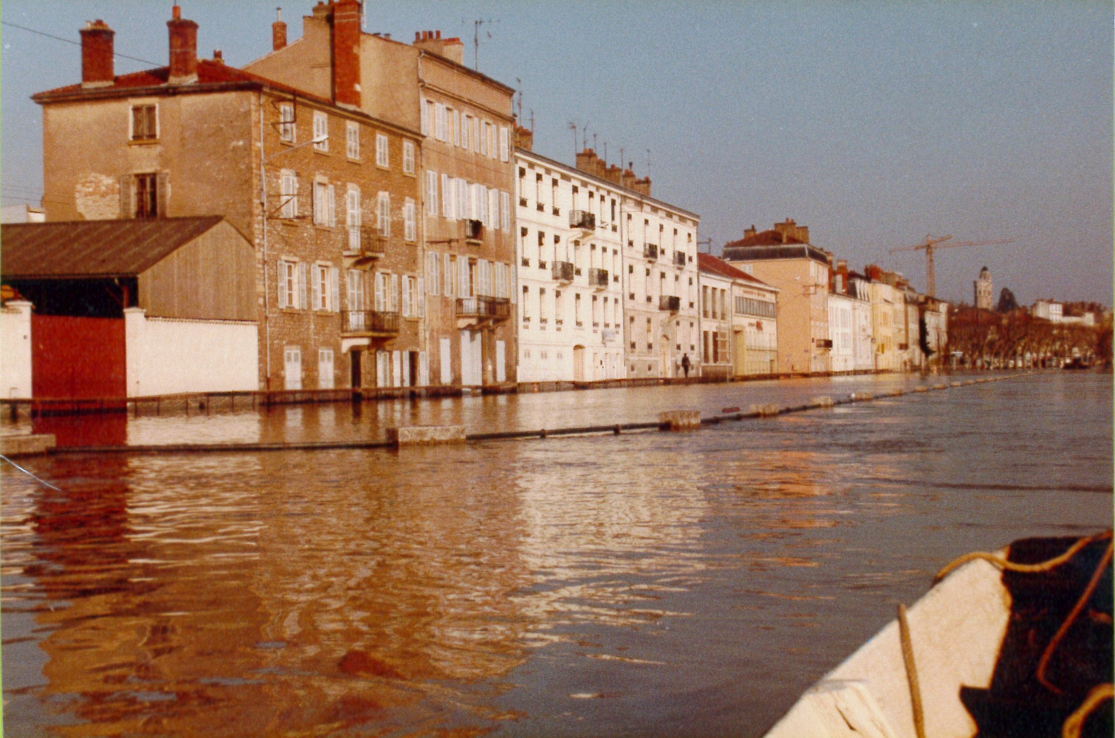 Crue de la Saône en 1982 à Mâcon