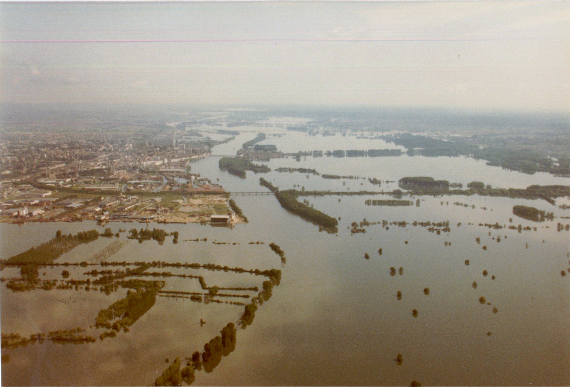 Crue de la Saône en 1983 à Varennes-lès-Mâcon