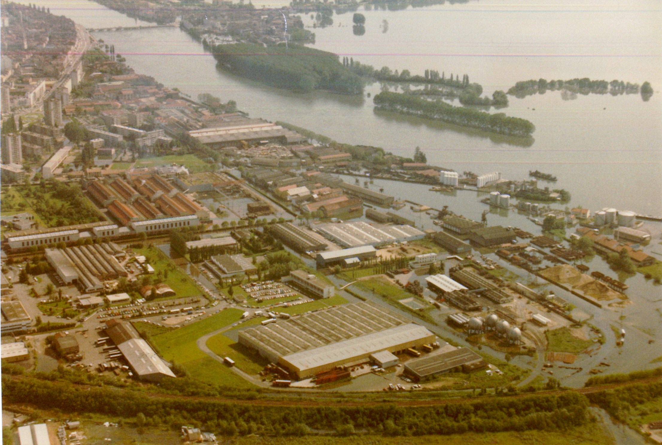 Crue de la Saône en 1983 à Mâcon