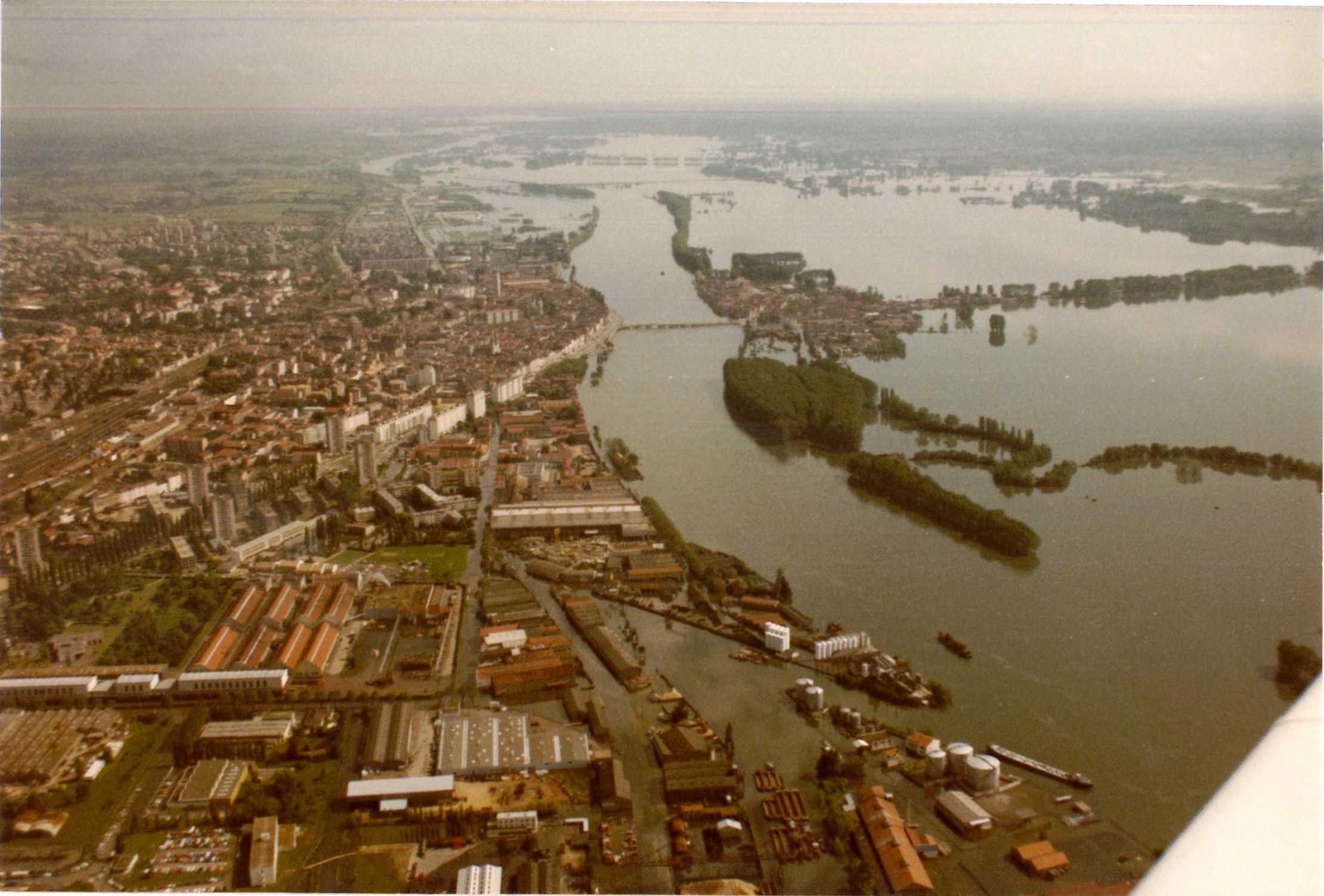 Crue de la Saône en 1983 à Mâcon