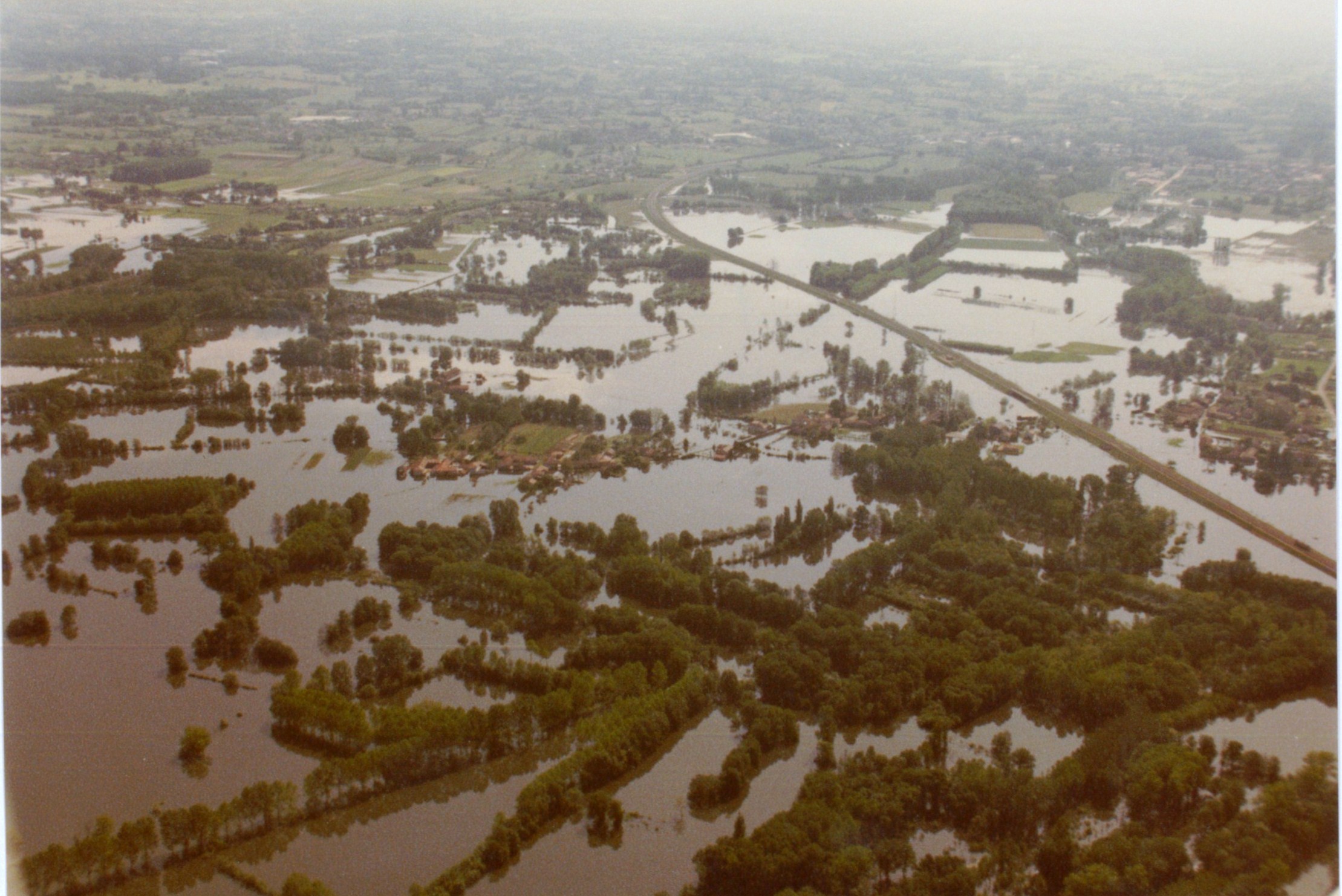 Crue de la Saône en 1983 à Grièges