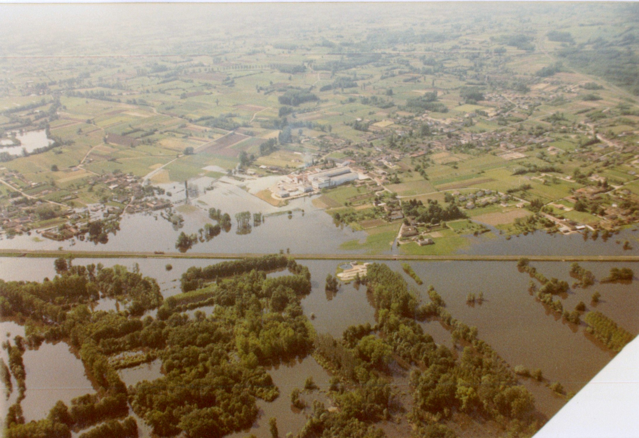 Crue de la Saône en 1983 à Grièges