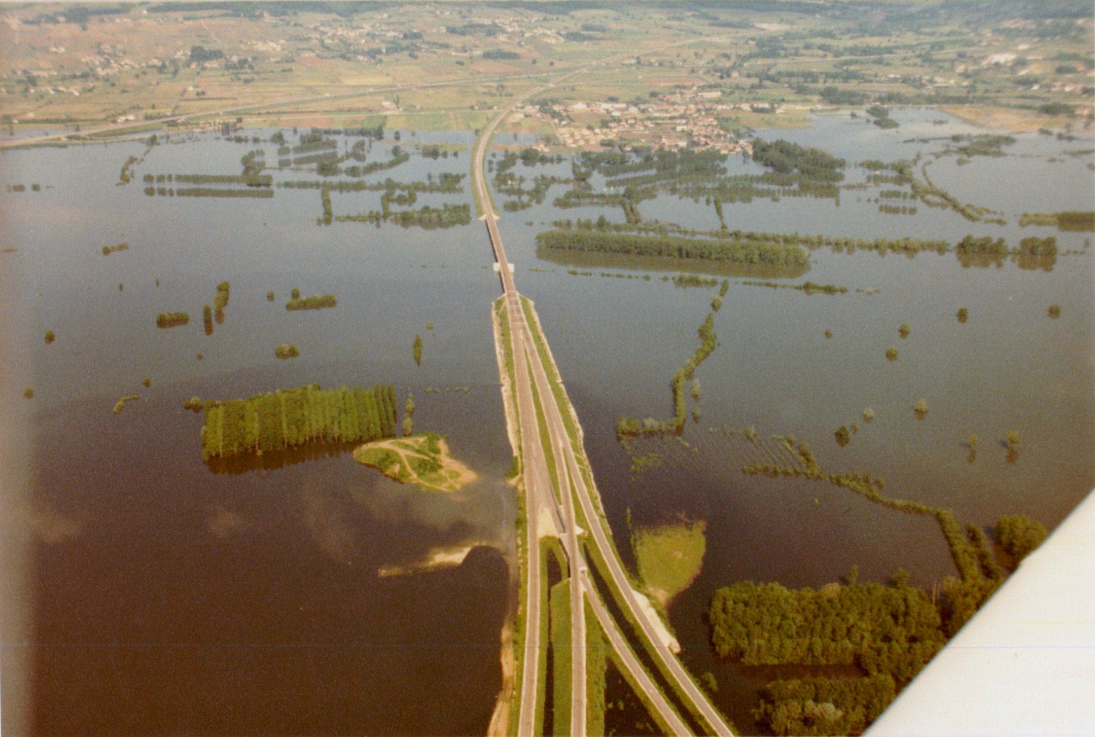 Crue de la Saône en 1983 à Grièges