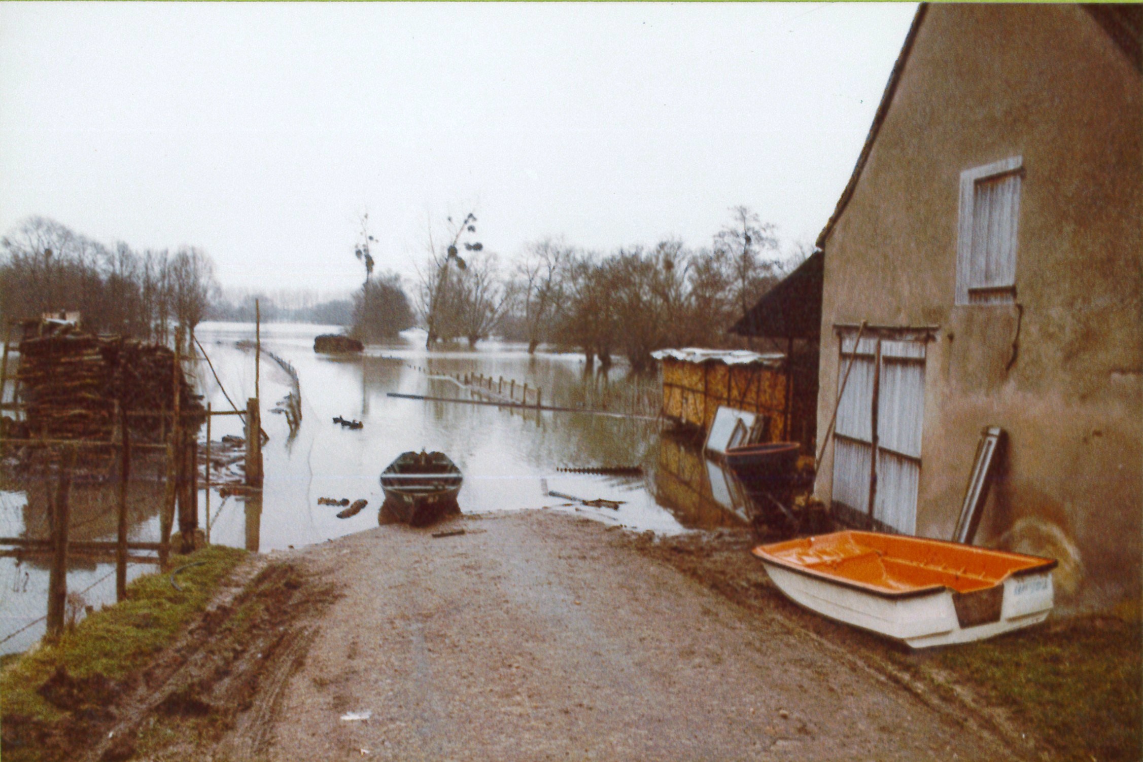 Crue de la Saône en 1981 à Boyer