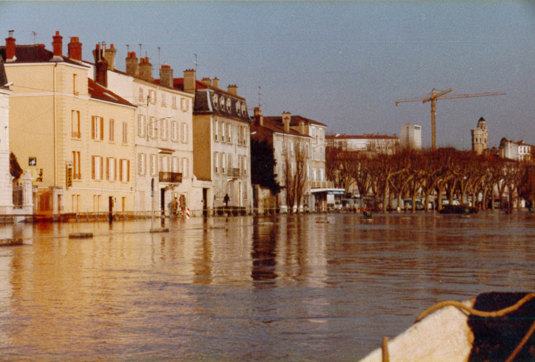 Crue de la Saône en 1982 à Mâcon