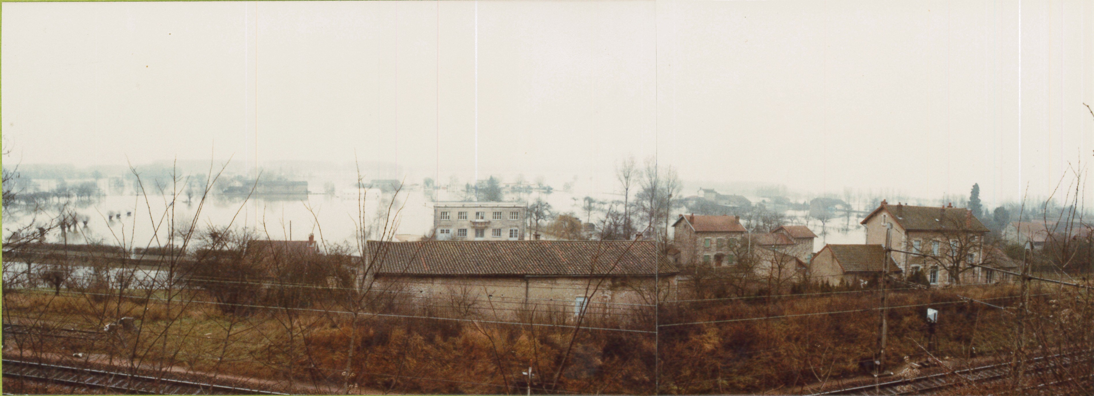 Crue de la Saône en 1981 à Fleurville