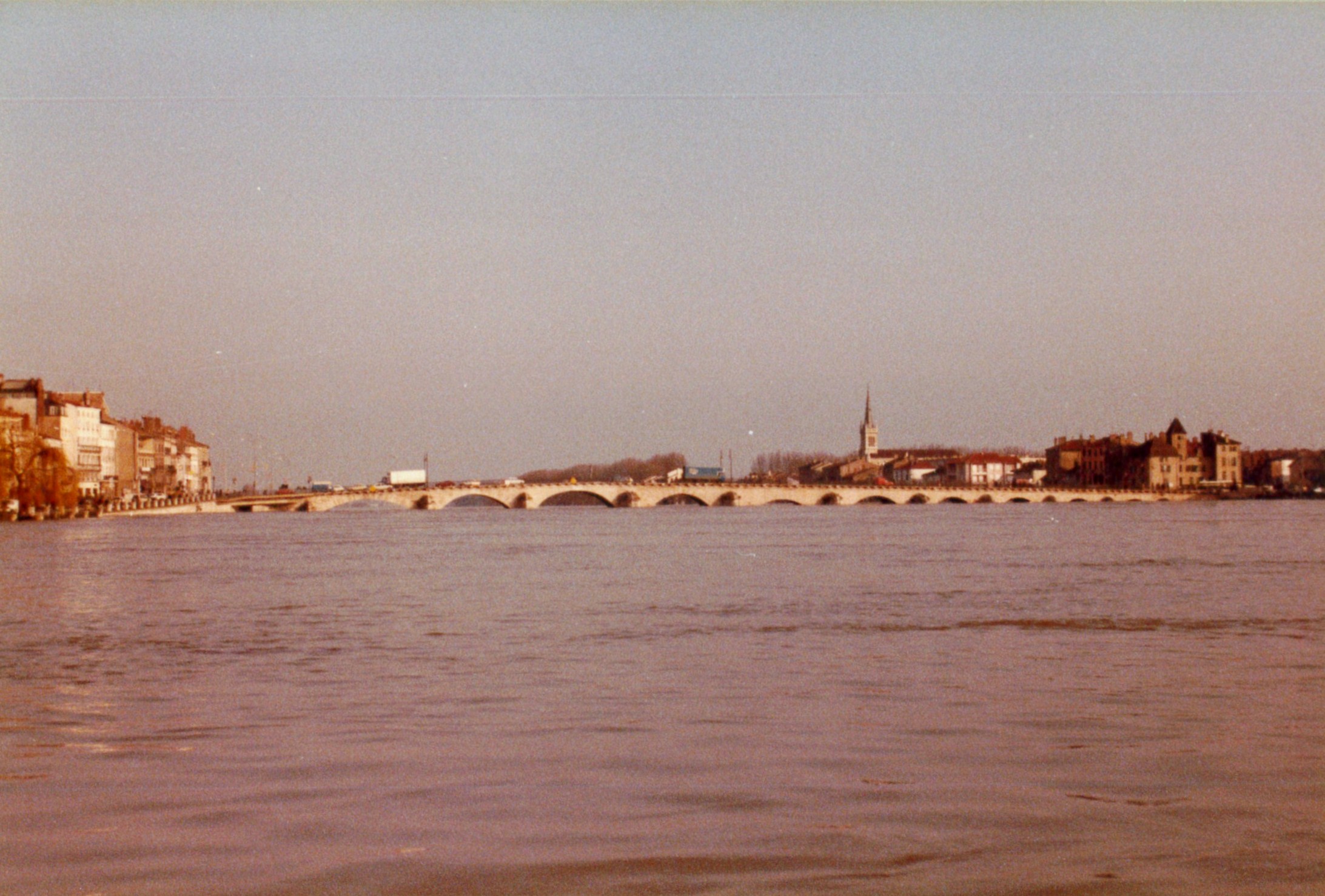 Crue de la Saône en 1982 à Mâcon