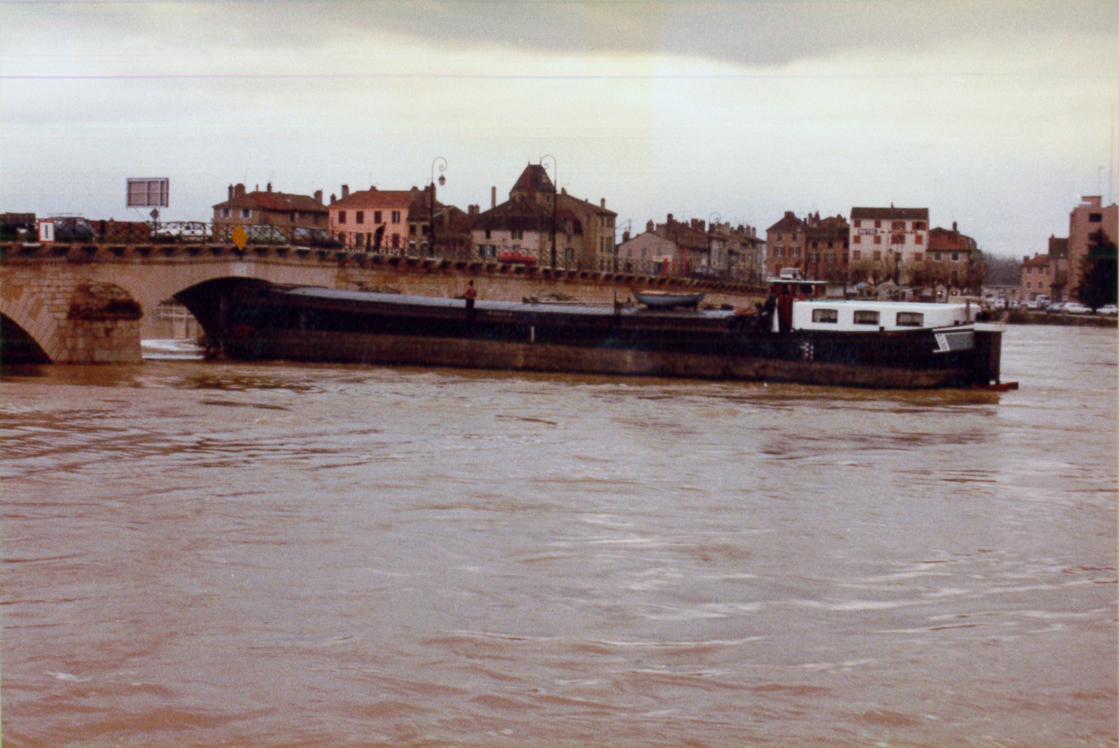 Crue de la Saône en 1982 à Mâcon