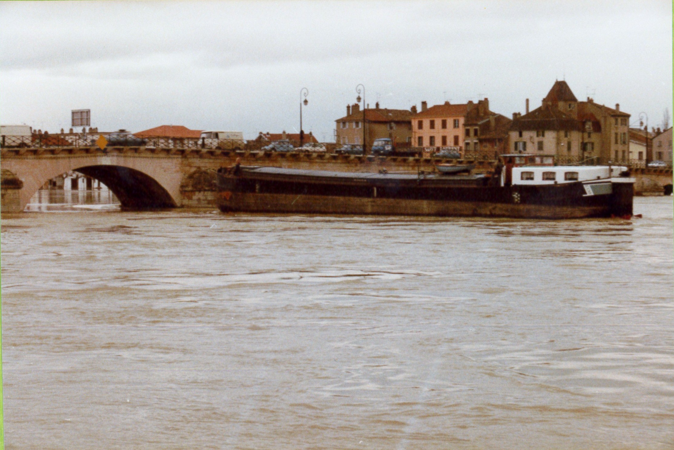 Crue de la Saône en 1982 à Mâcon