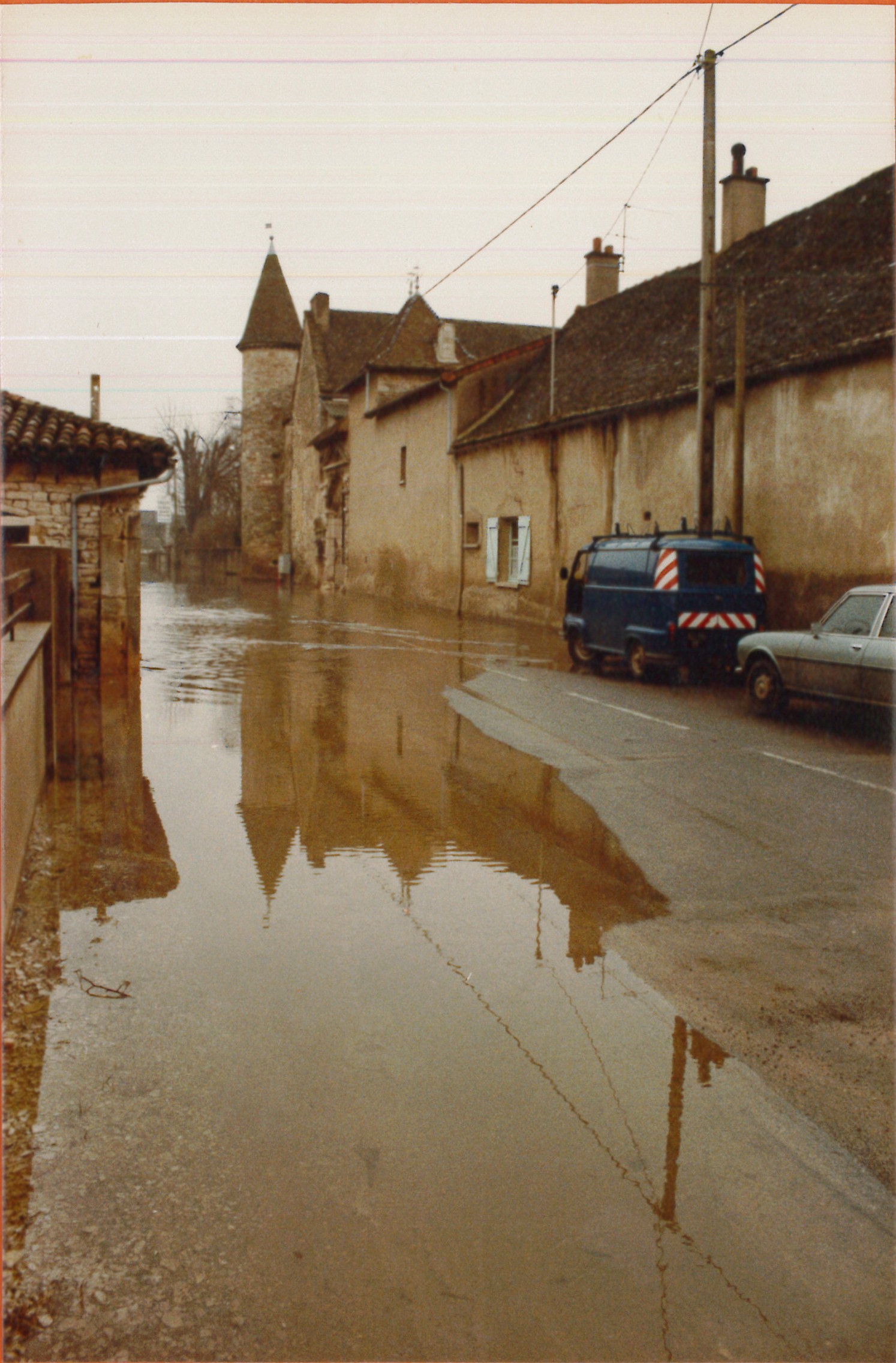 Crue de la Saône en 1981 à Fleurville