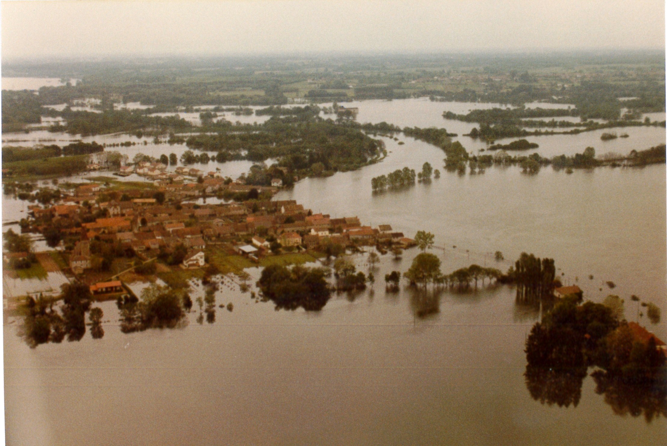 Crue de la Saône en 1983 à La Truchère