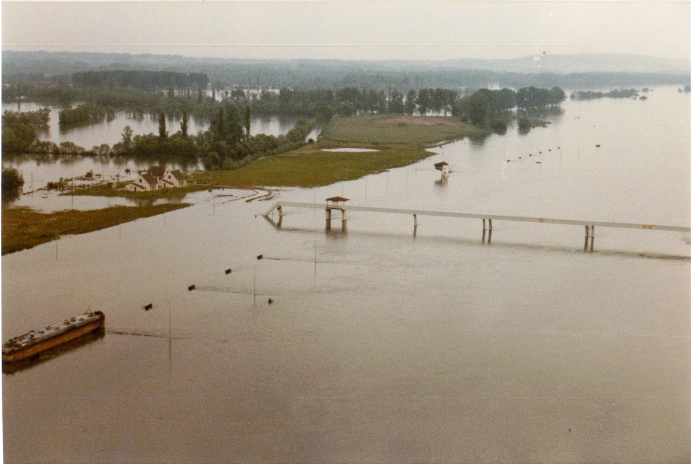 Crue de la Saône en 1983 à Ormes