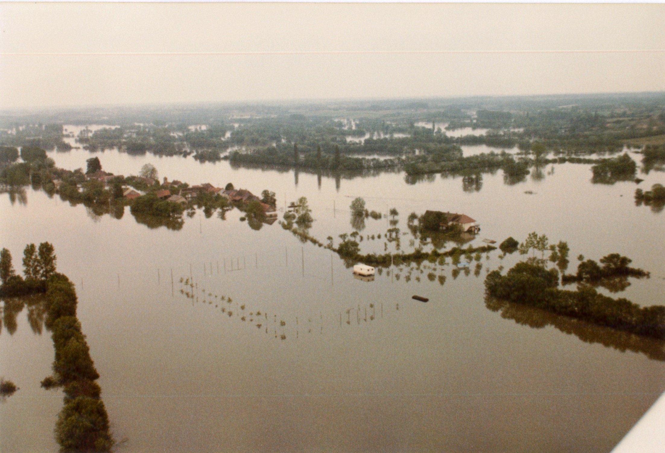 Crue de la Saône en 1983 à Gigny-sur-Saône