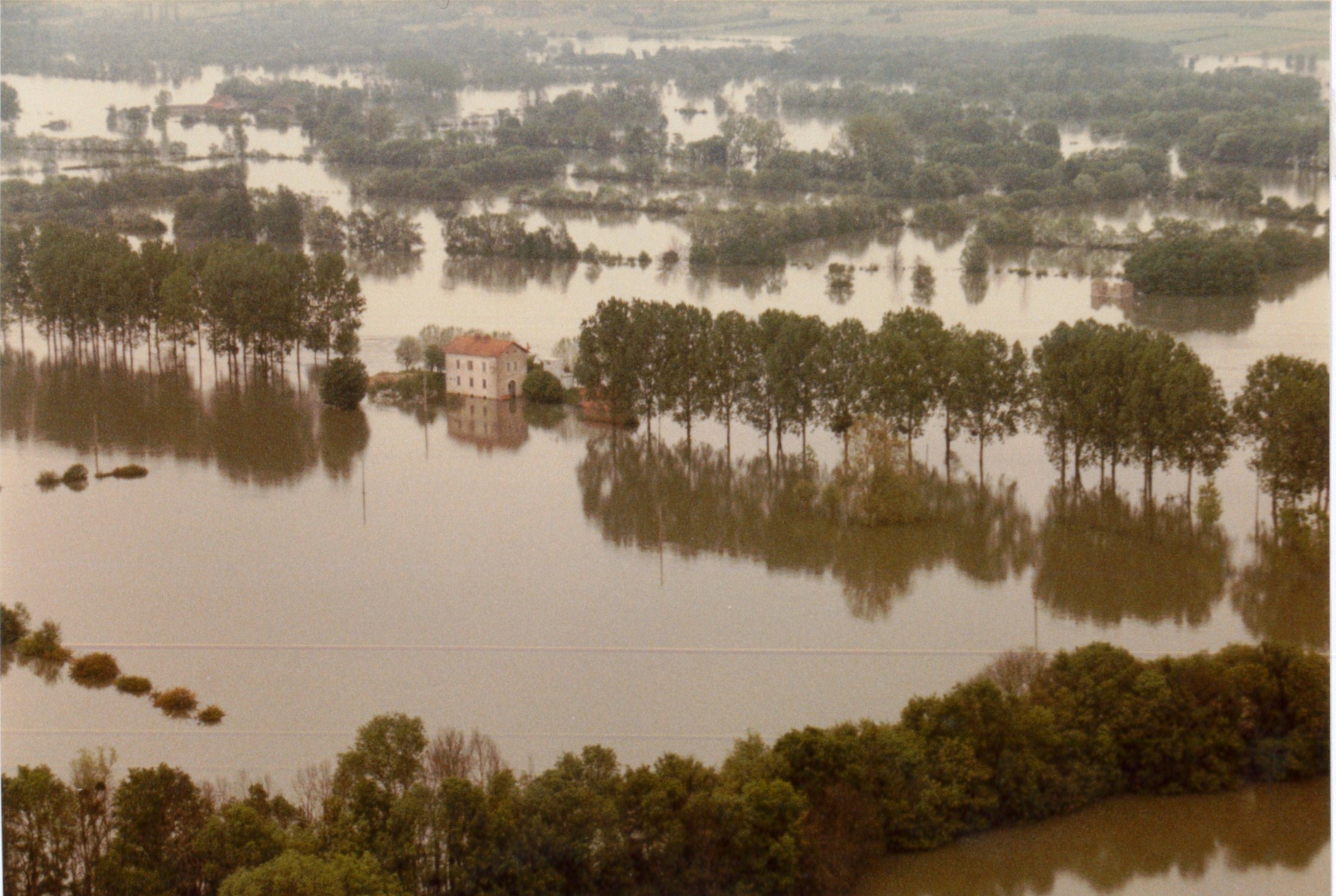 Crue de la Saône en 1983 à Gigny-sur-Saône