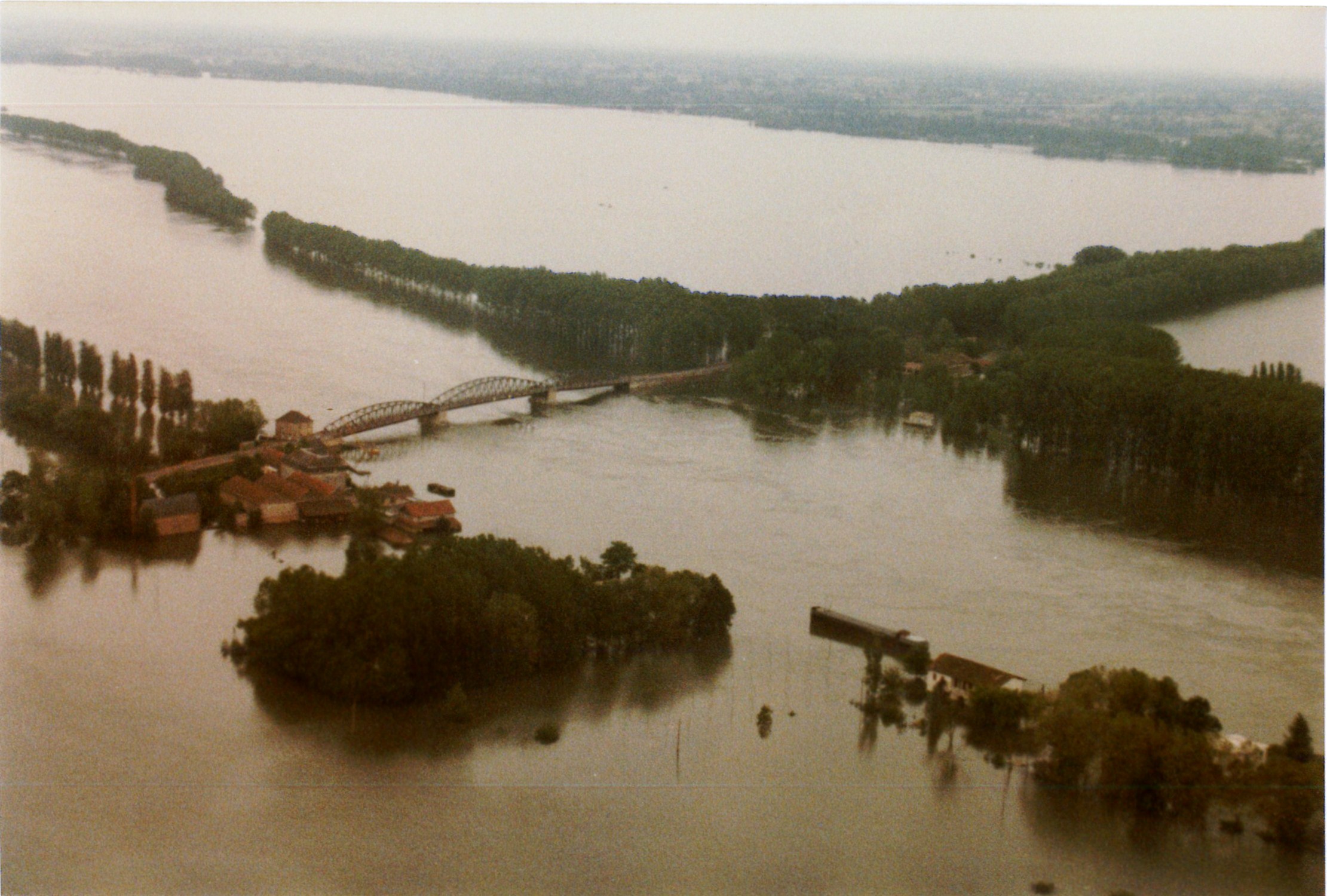 Crue de la Saône en 1983 à Fleurville