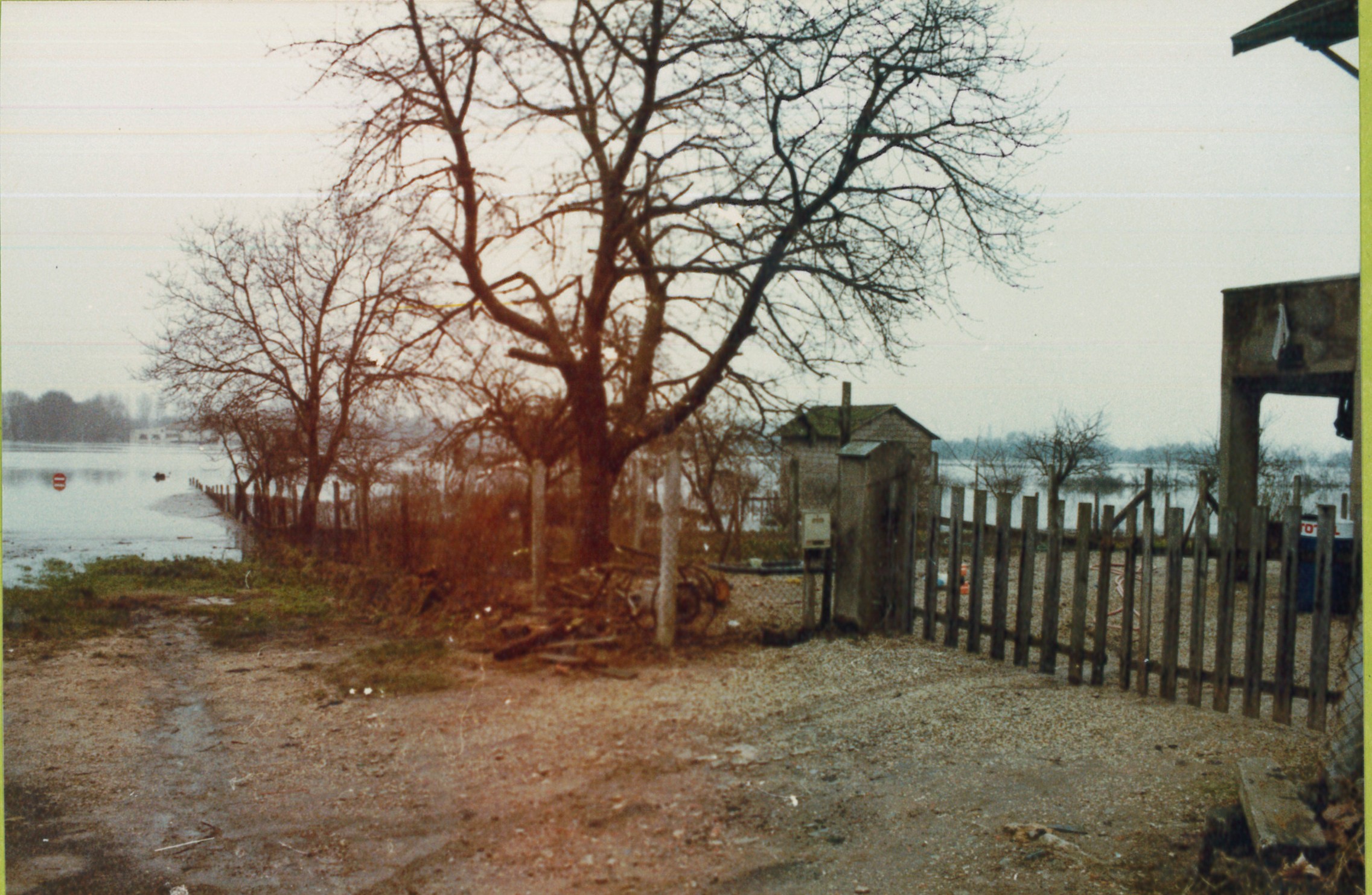 Crue de la Saône en 1981 à Senozan