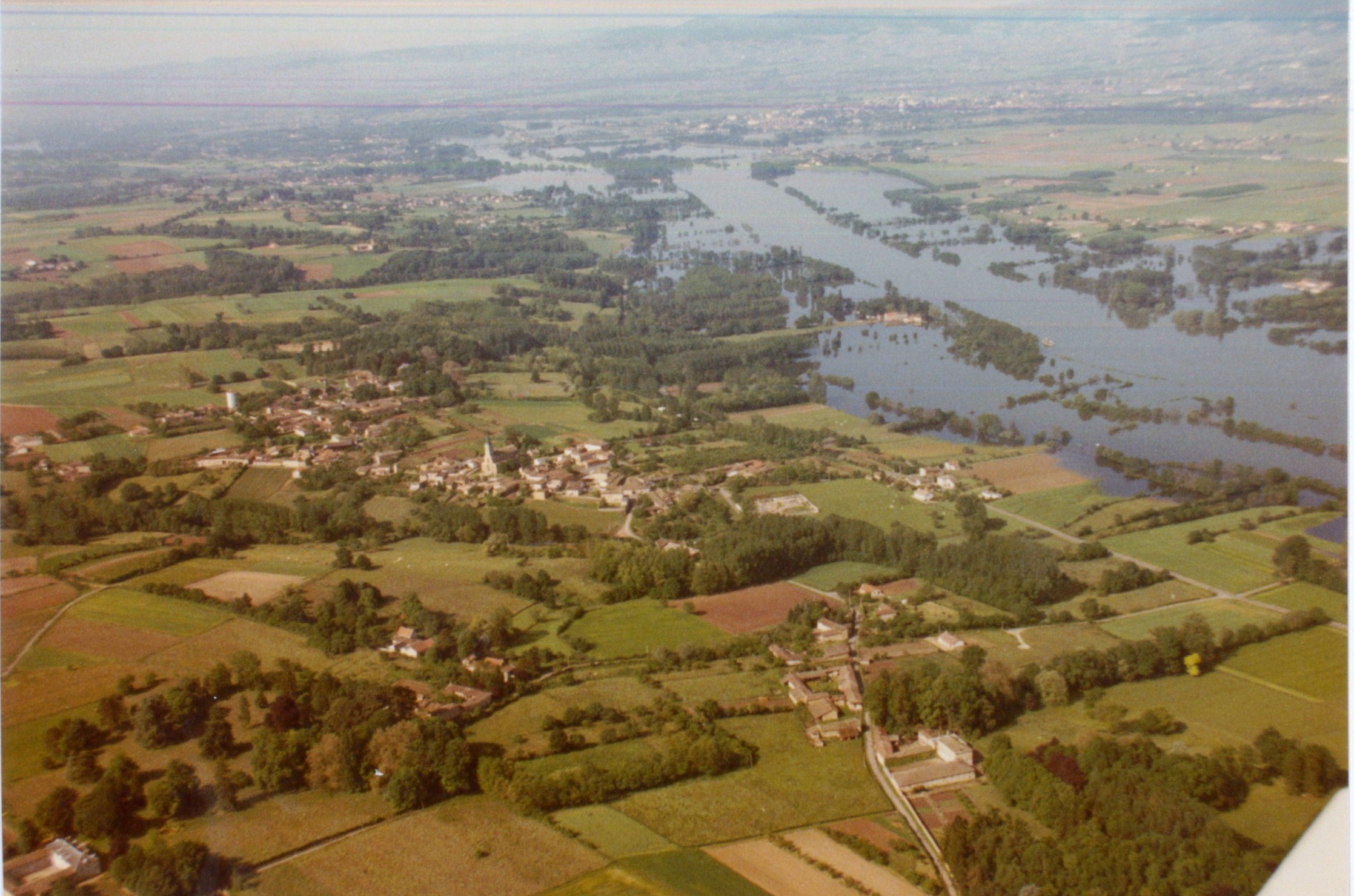 Crue de la Saône en 1983 à Mogneneins