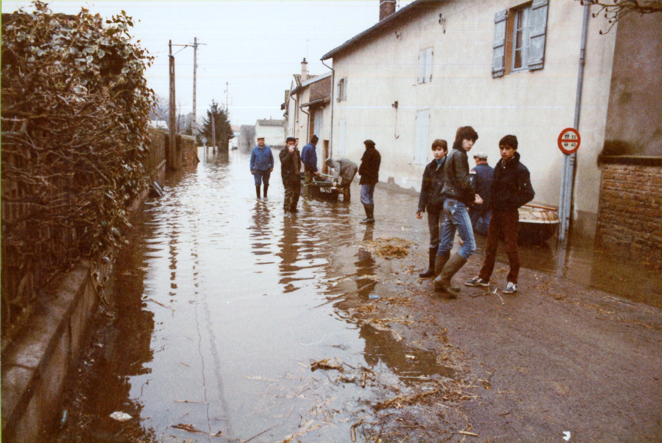 Crue de la Saône en 1981 à Varennes-lès-Mâcon