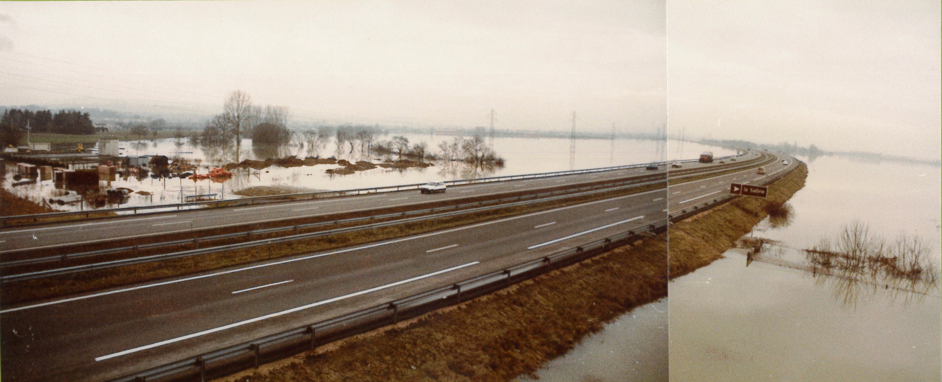 Crue de la Saône en 1981 à Crêches-sur-Saône