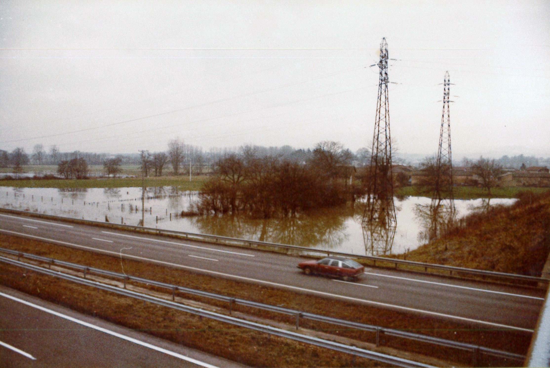 Crue de la Saône en 1981 à Crêches-sur-Saône