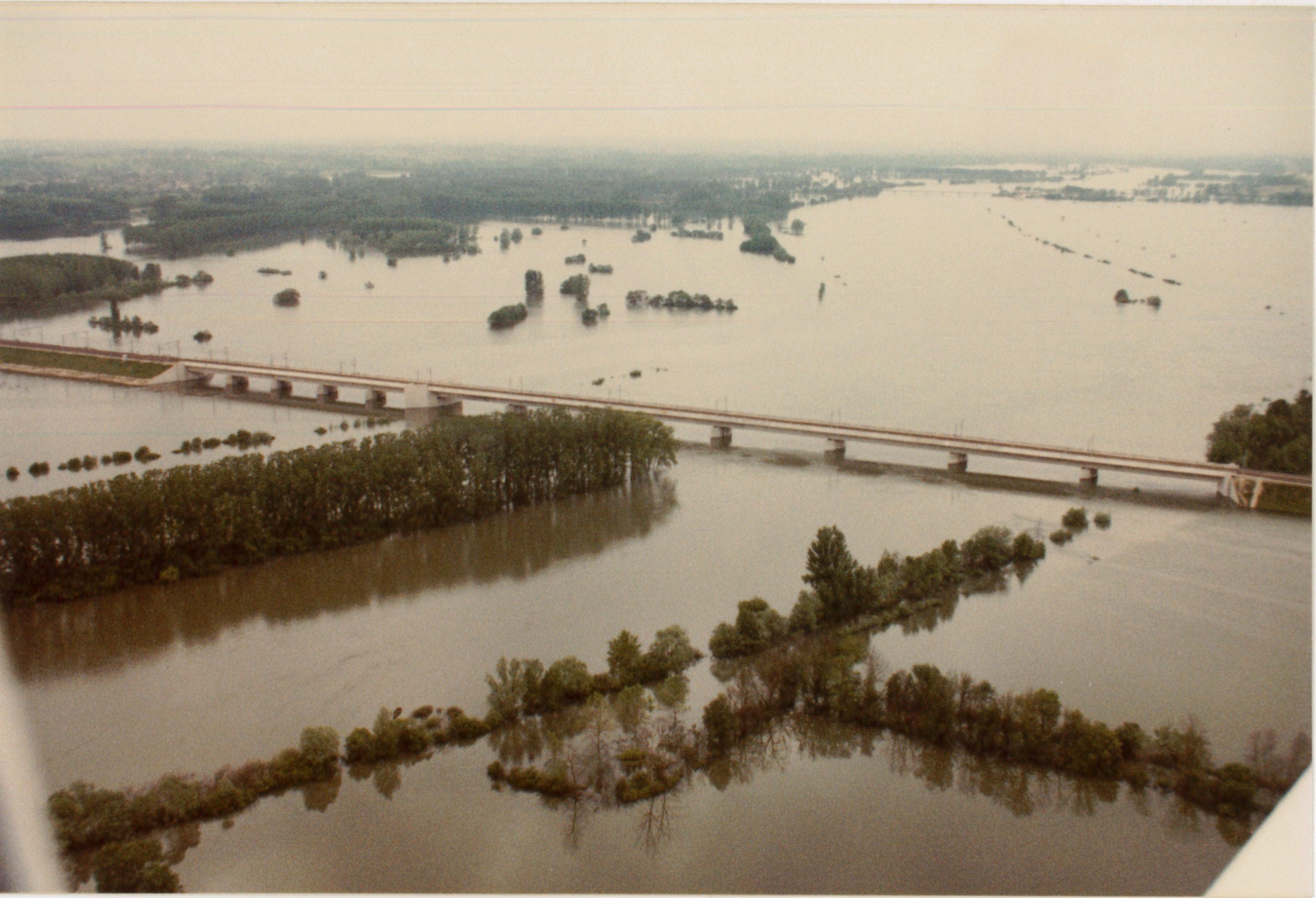 Crue de la Saône en 1983 à Varennes-lès-Mâcon