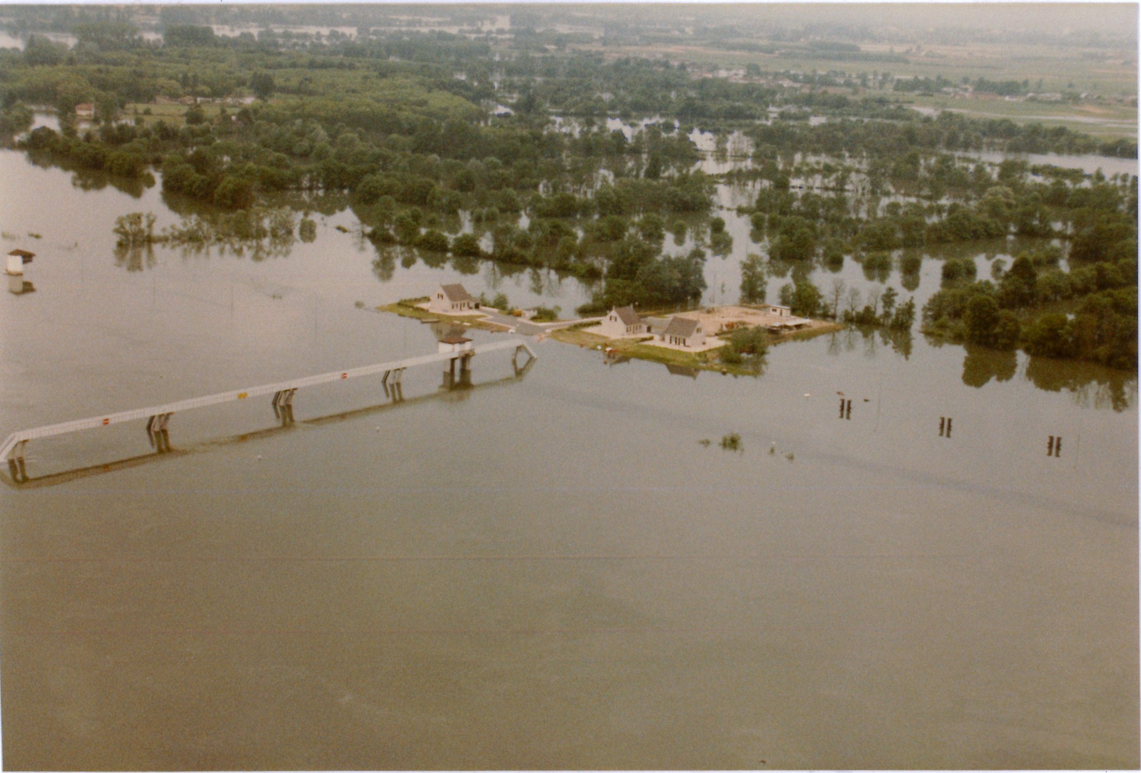 Crue de la Saône en 1983 à Dracé