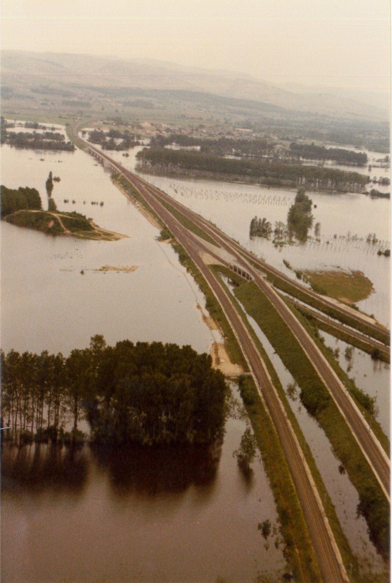 Crue de la Saône en 1983 à Grièges