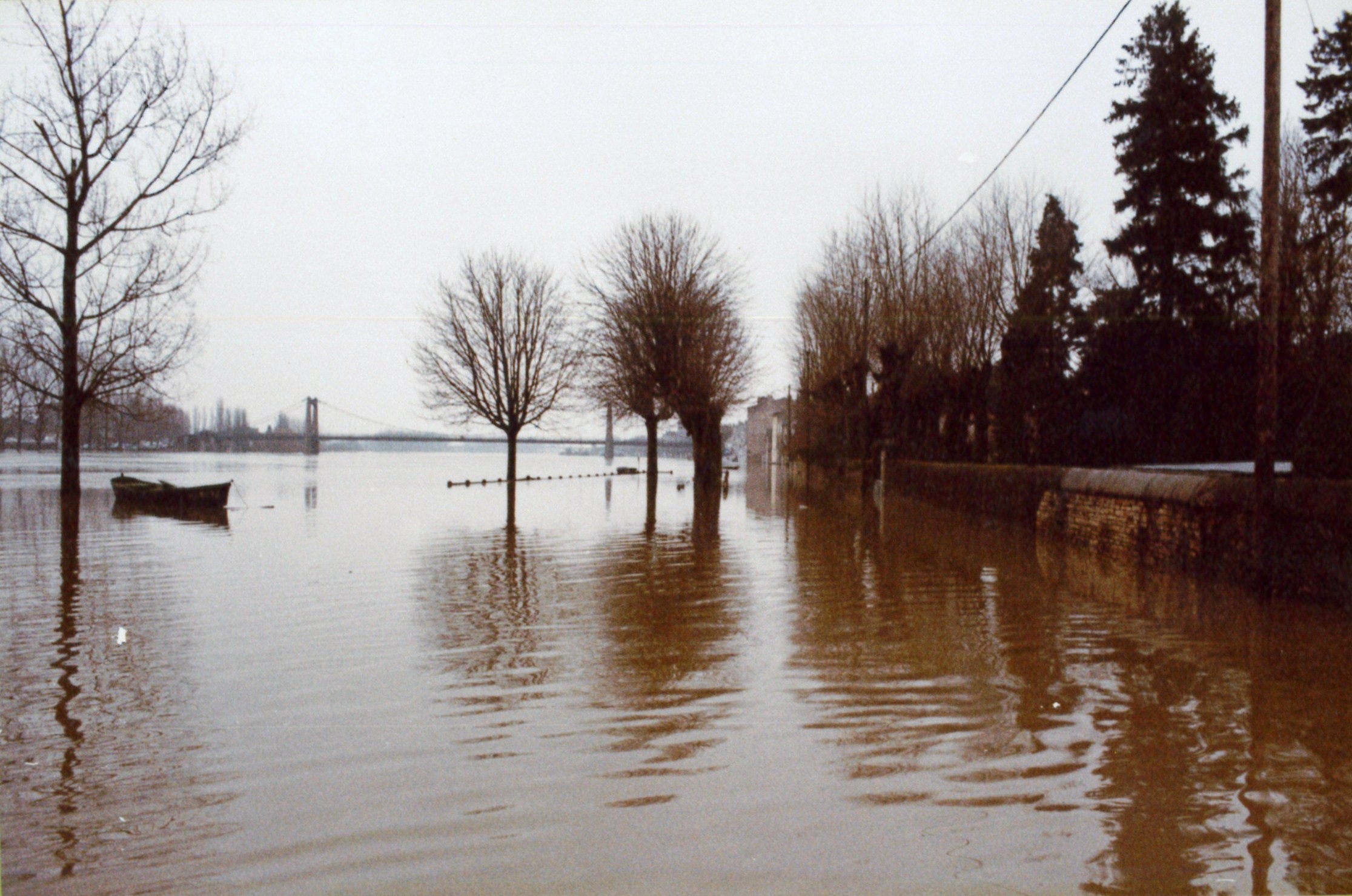 Crue de la Saône en 1981 à Tournus