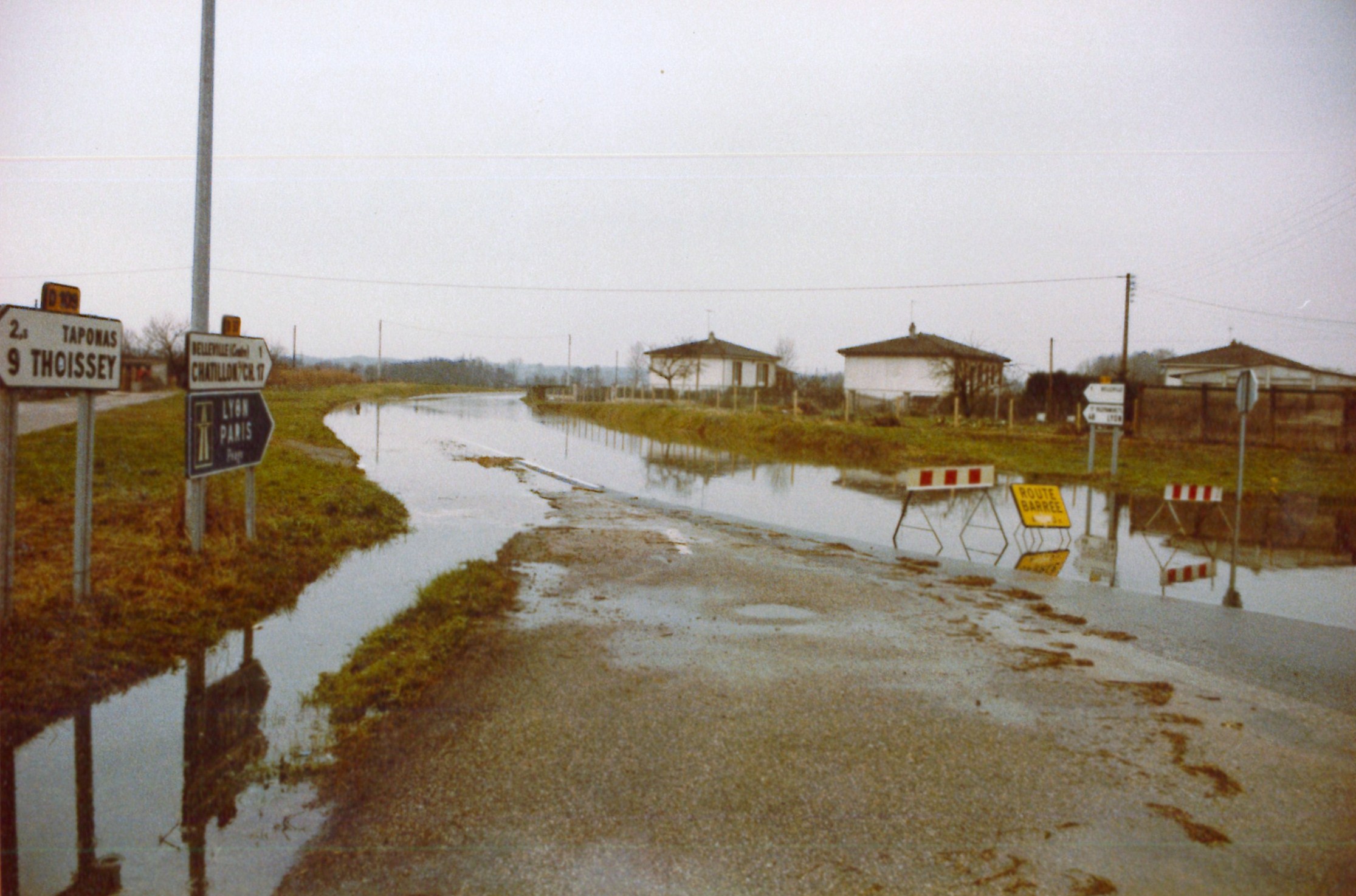 Crue de la Saône en 1981 à Taponas