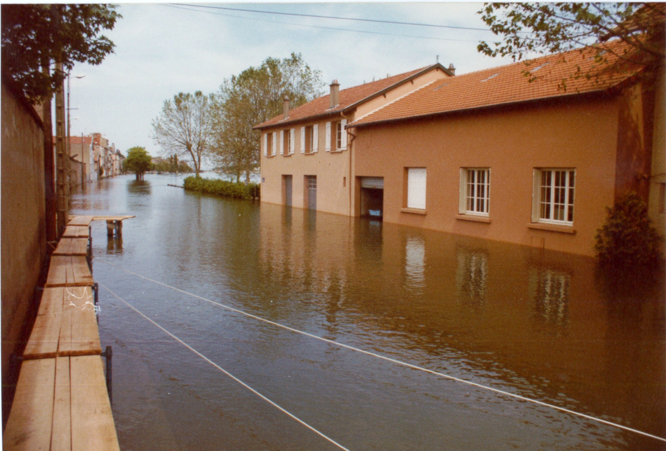 Crue de la Saône en 1983 à Mâcon