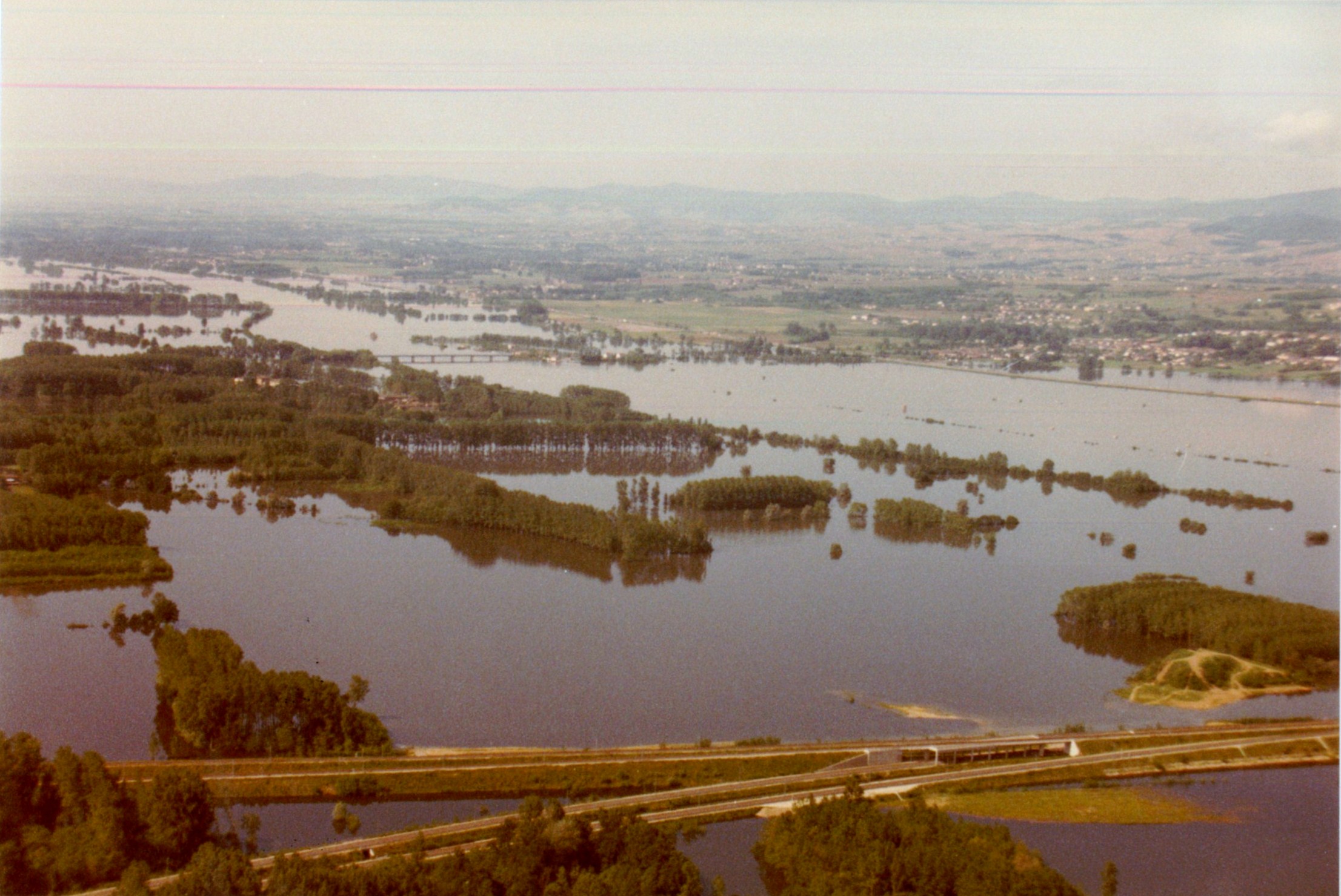 Crue de la Saône en 1983 à Grièges