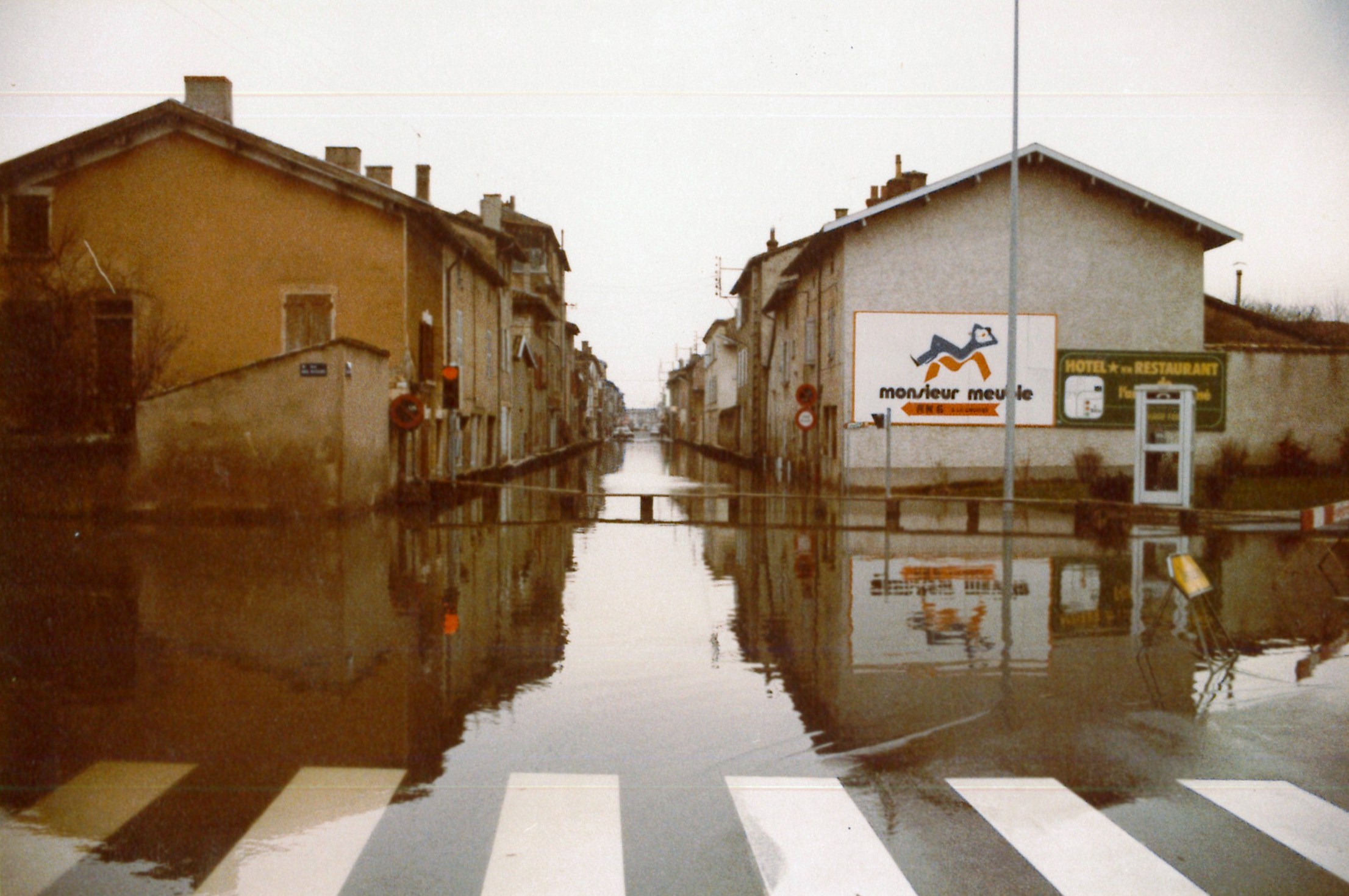 Crue de la Saône en 1981 à Belleville