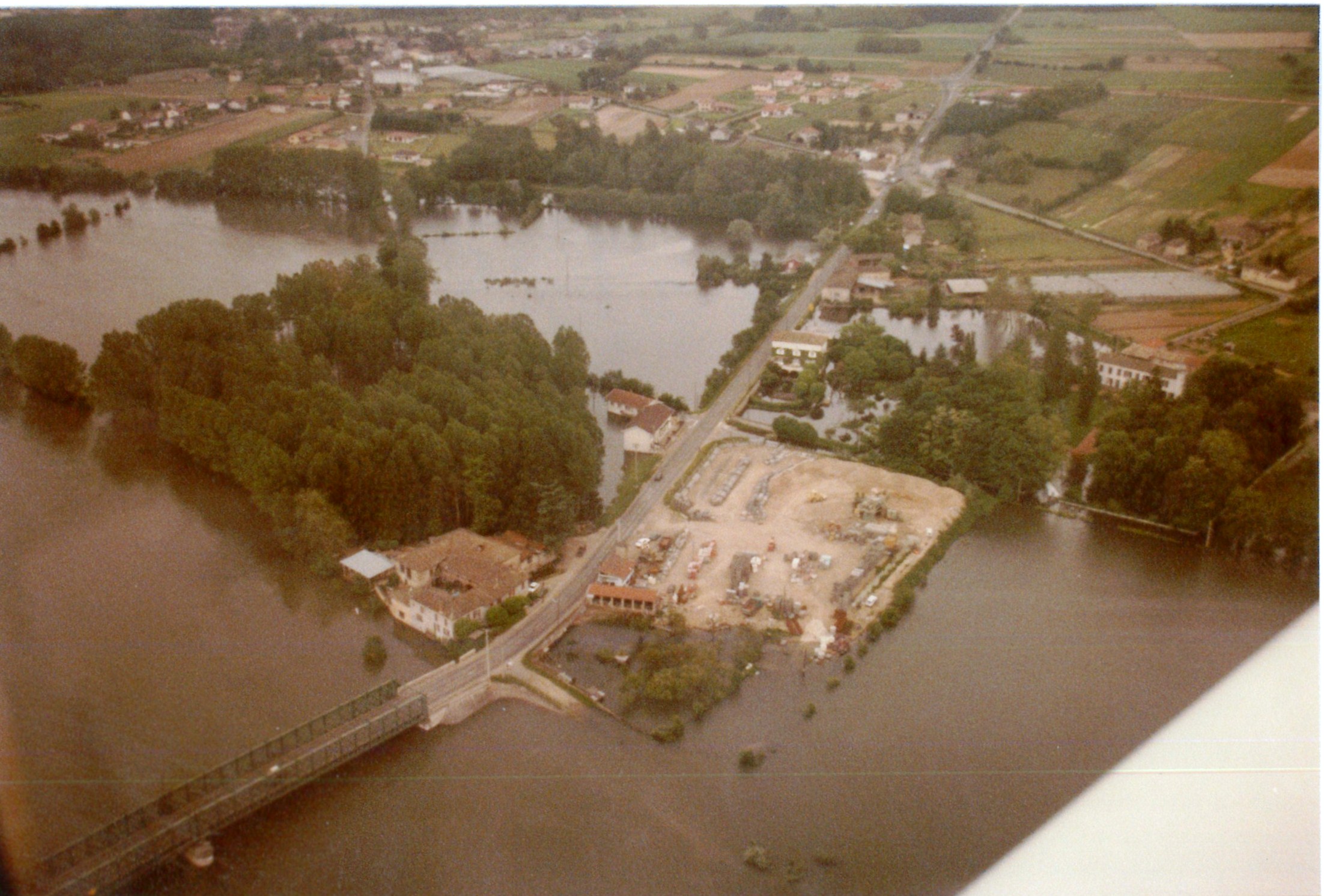 Crue de la Saône en 1983 à Guéreins