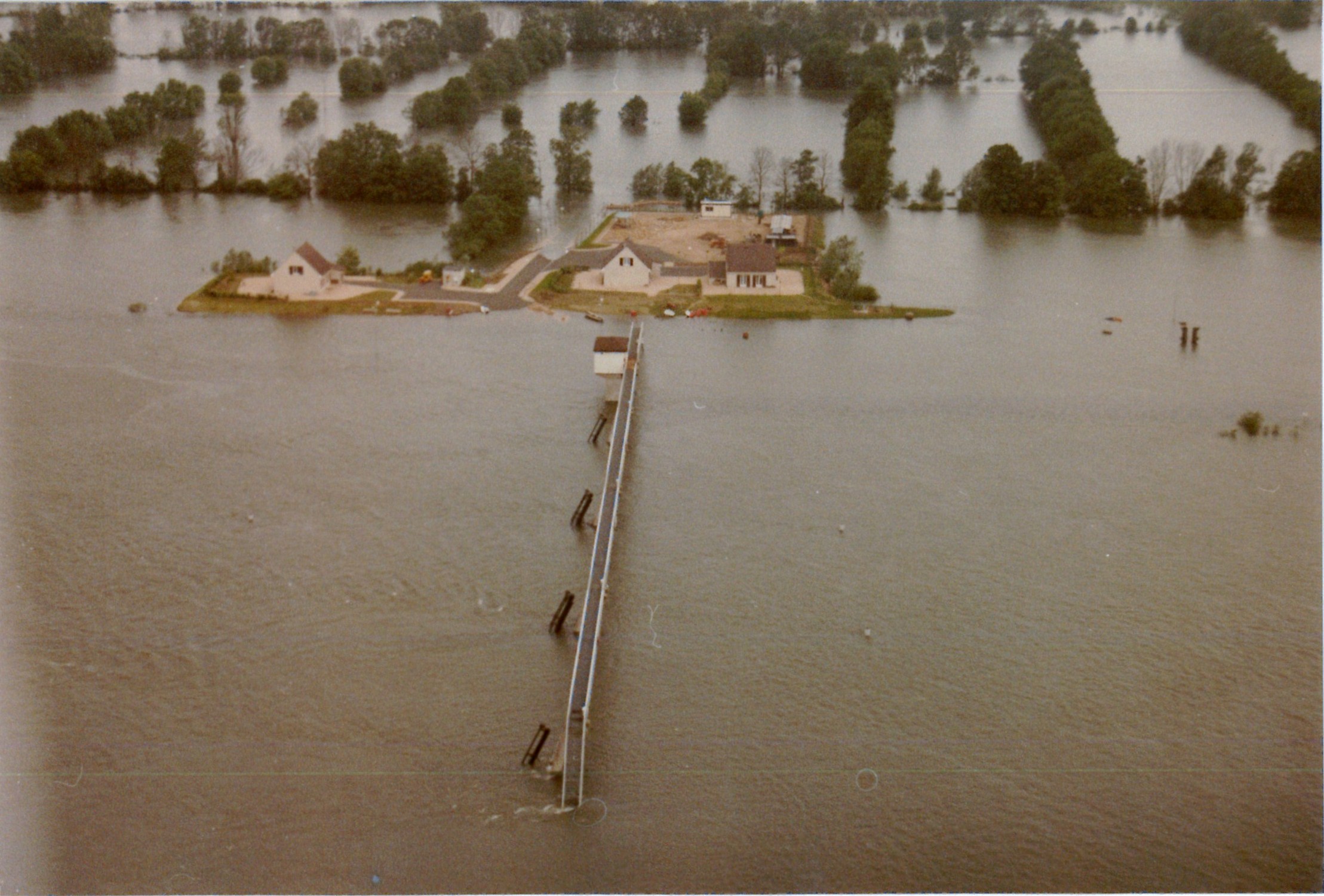 Crue de la Saône en 1983 à Dracé