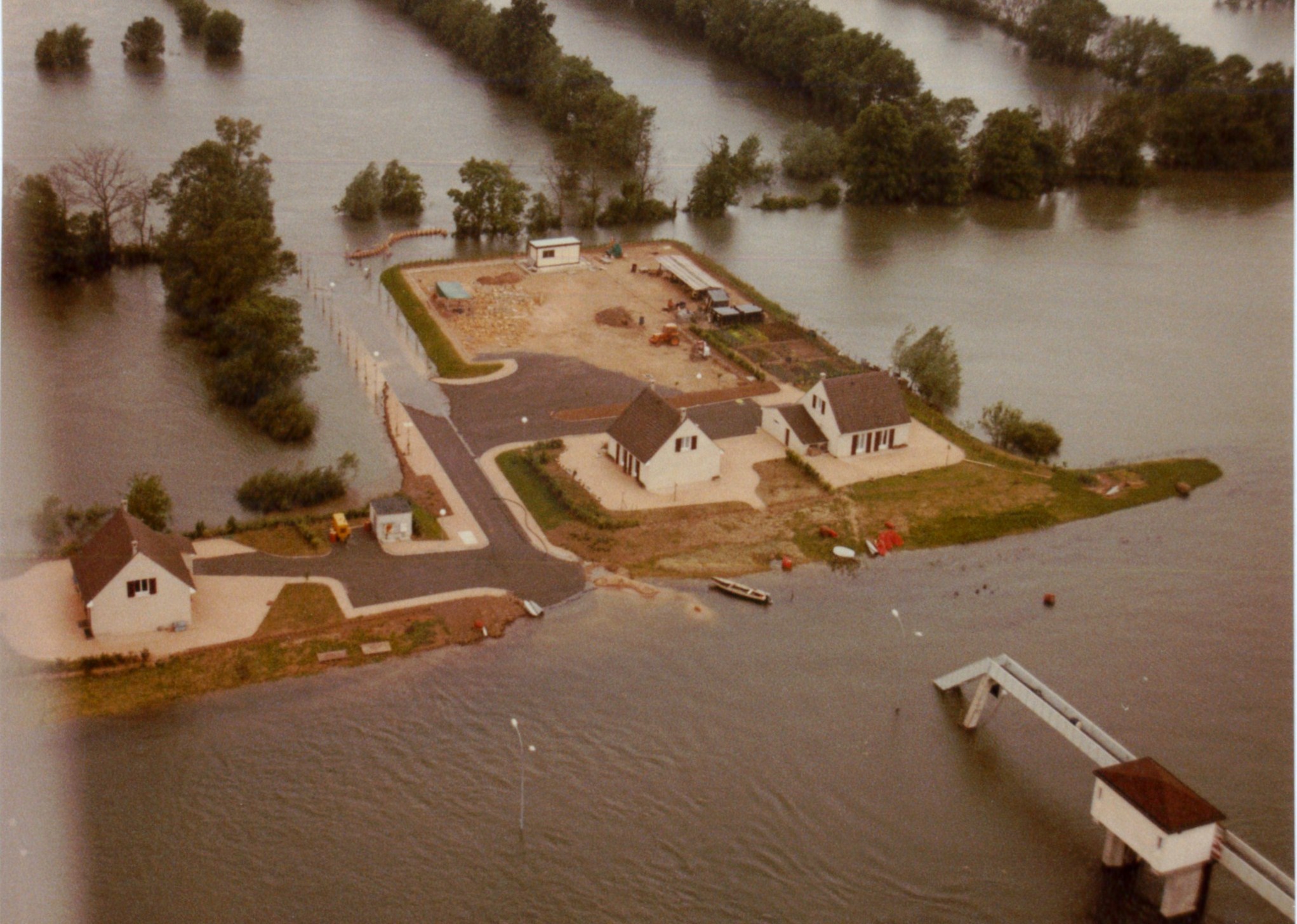 Crue de la Saône en 1983 à Dracé