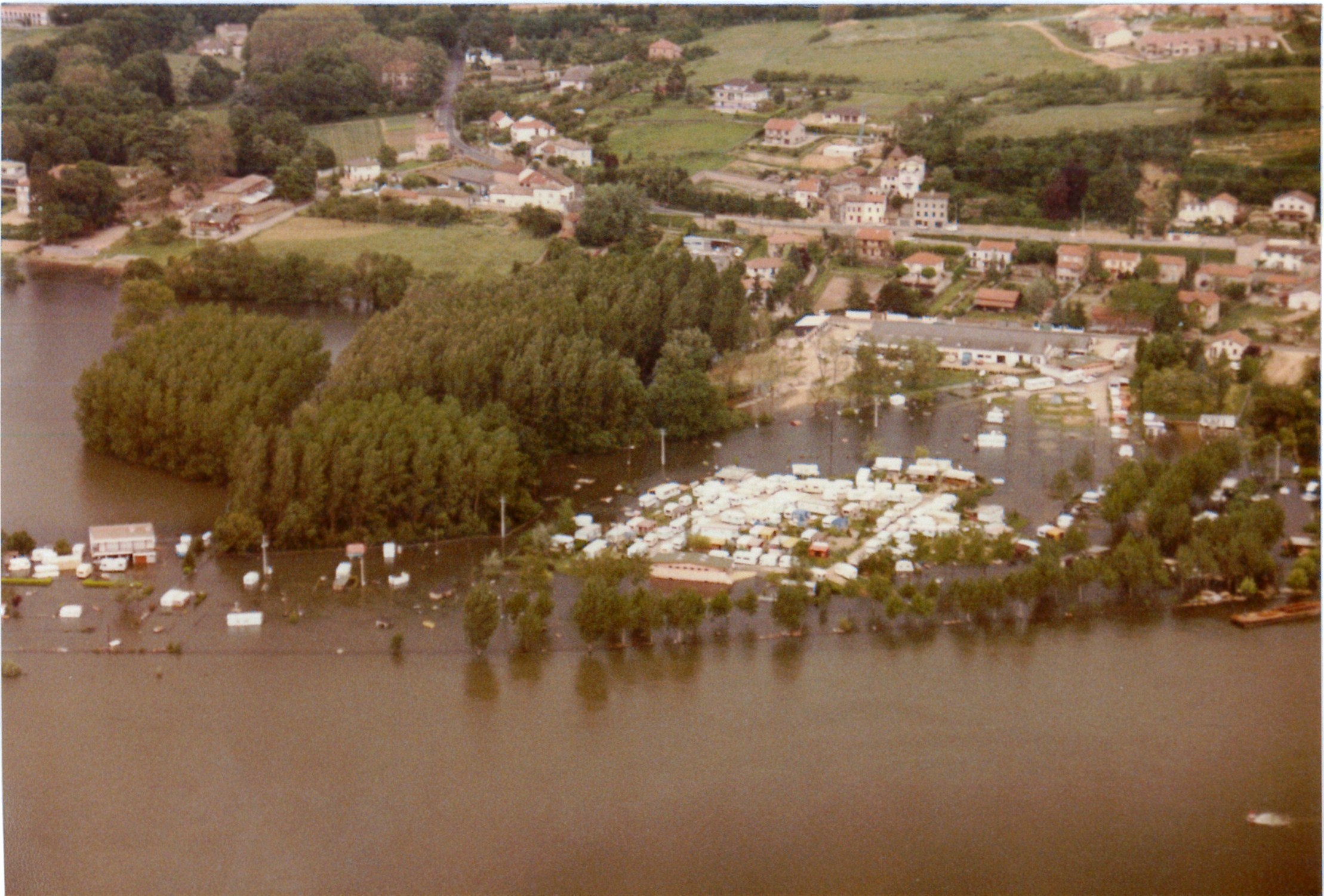 Crue de la Saône en 1983 à Trévoux